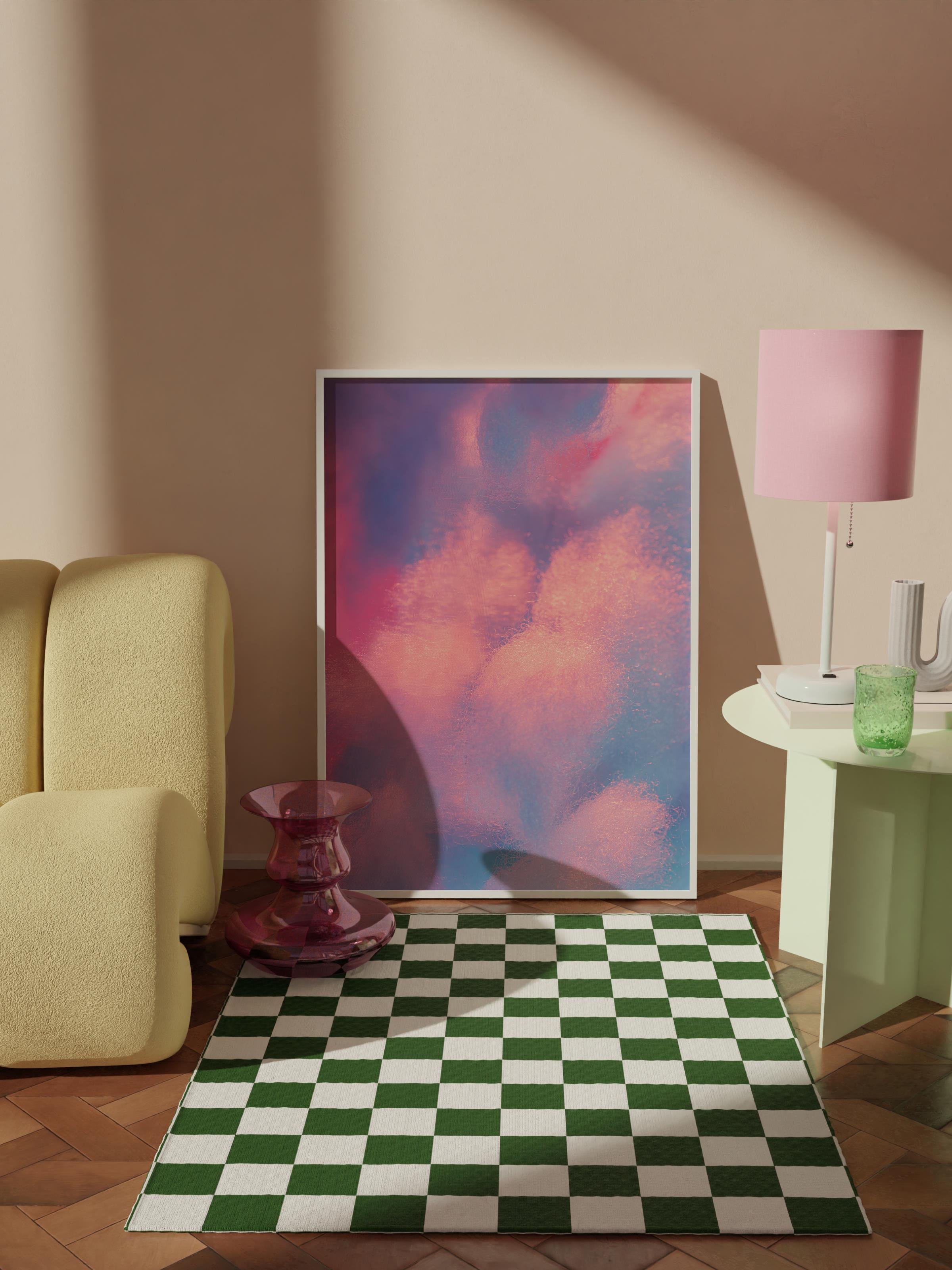 Çerçevesiz Poster Tablo, Duvar Posteri, Kağıt Poster, Mavi Bulut Rüyası , Maximalist No:45