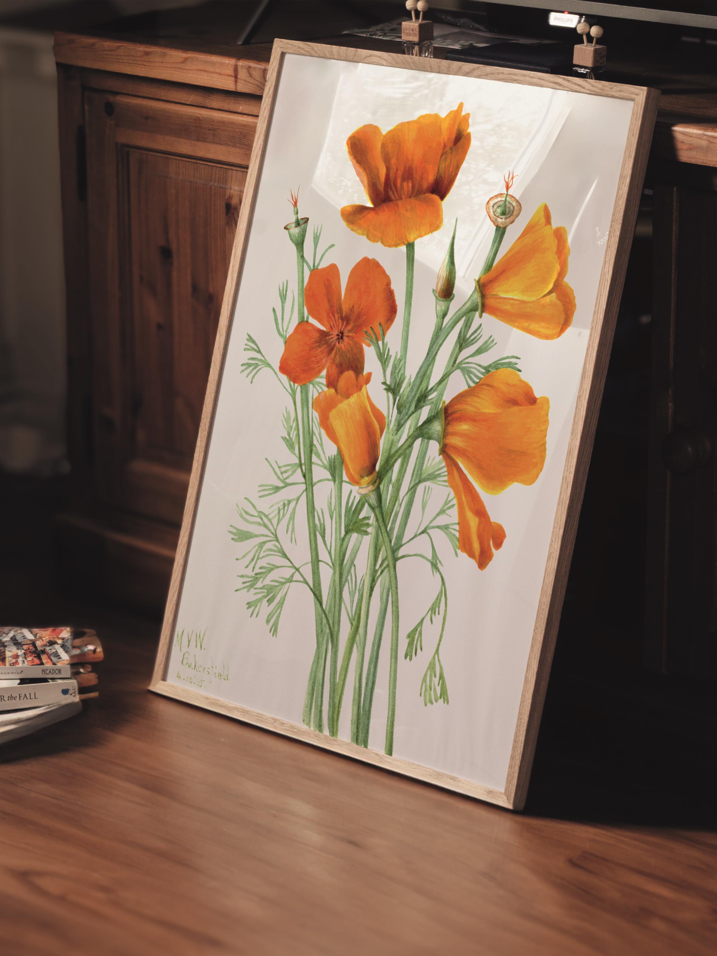 Çerçevesiz Poster Tablo, Duvar Posteri, Kağıt Poster, Turuncu Güneş , Maximalist No:257