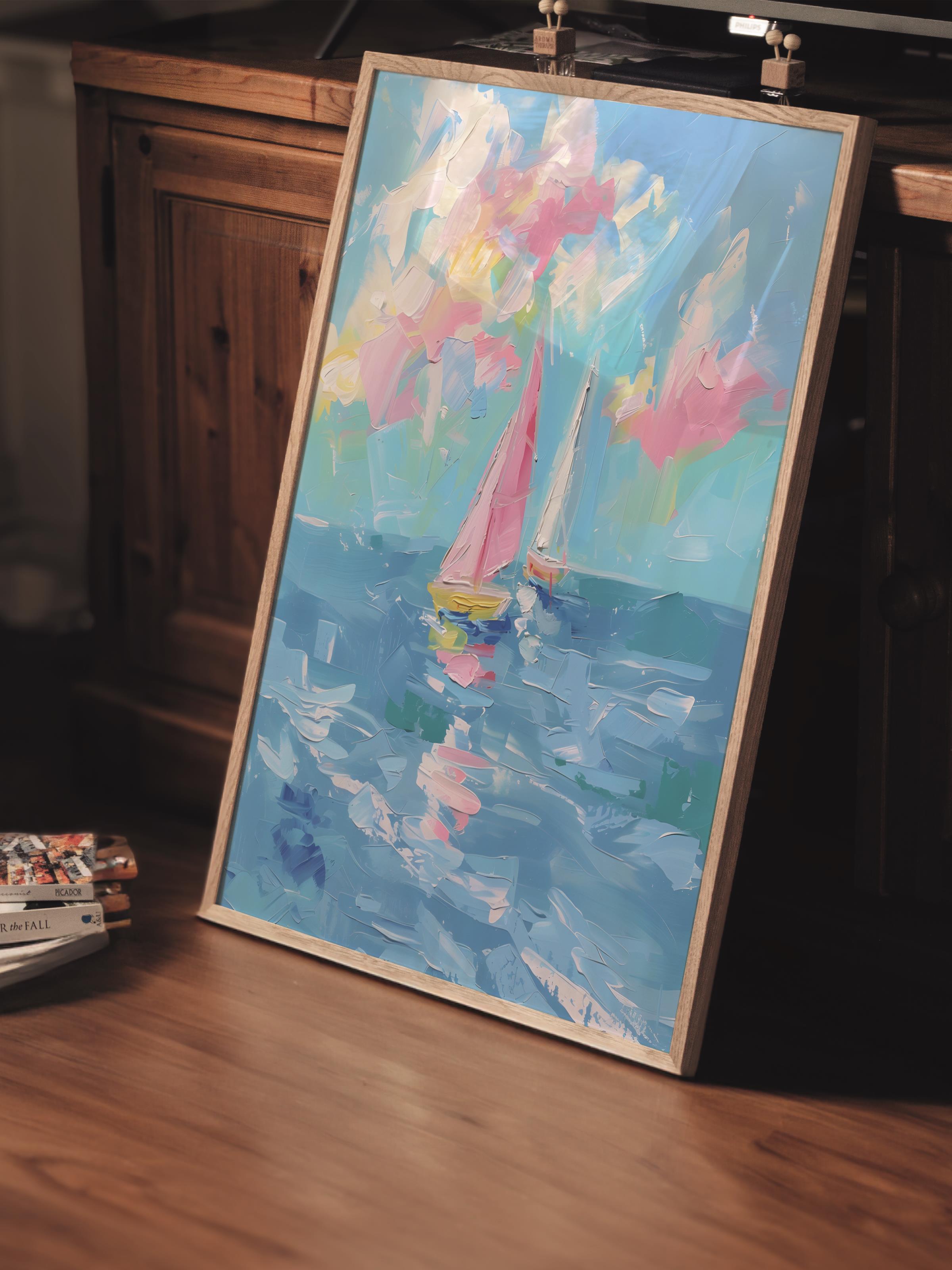 Çerçevesiz Poster Tablo, Duvar Posteri, Kağıt Poster, Yelkenli Serüven , Maximalist No:168