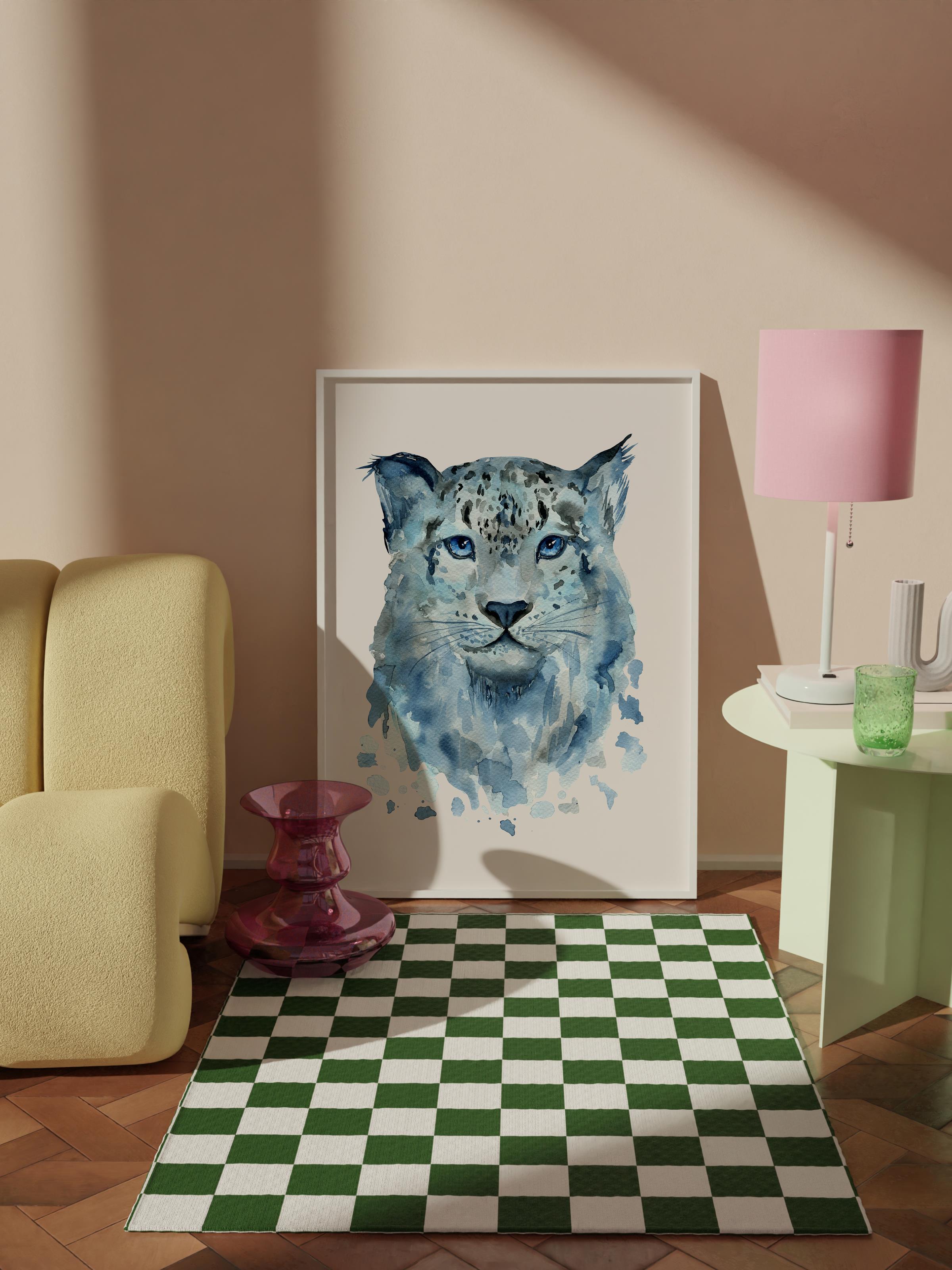 Çerçevesiz Poster Tablo, Duvar Posteri, Kağıt Poster, Mavi Kaplanın Gizemi , Maximalist No:213