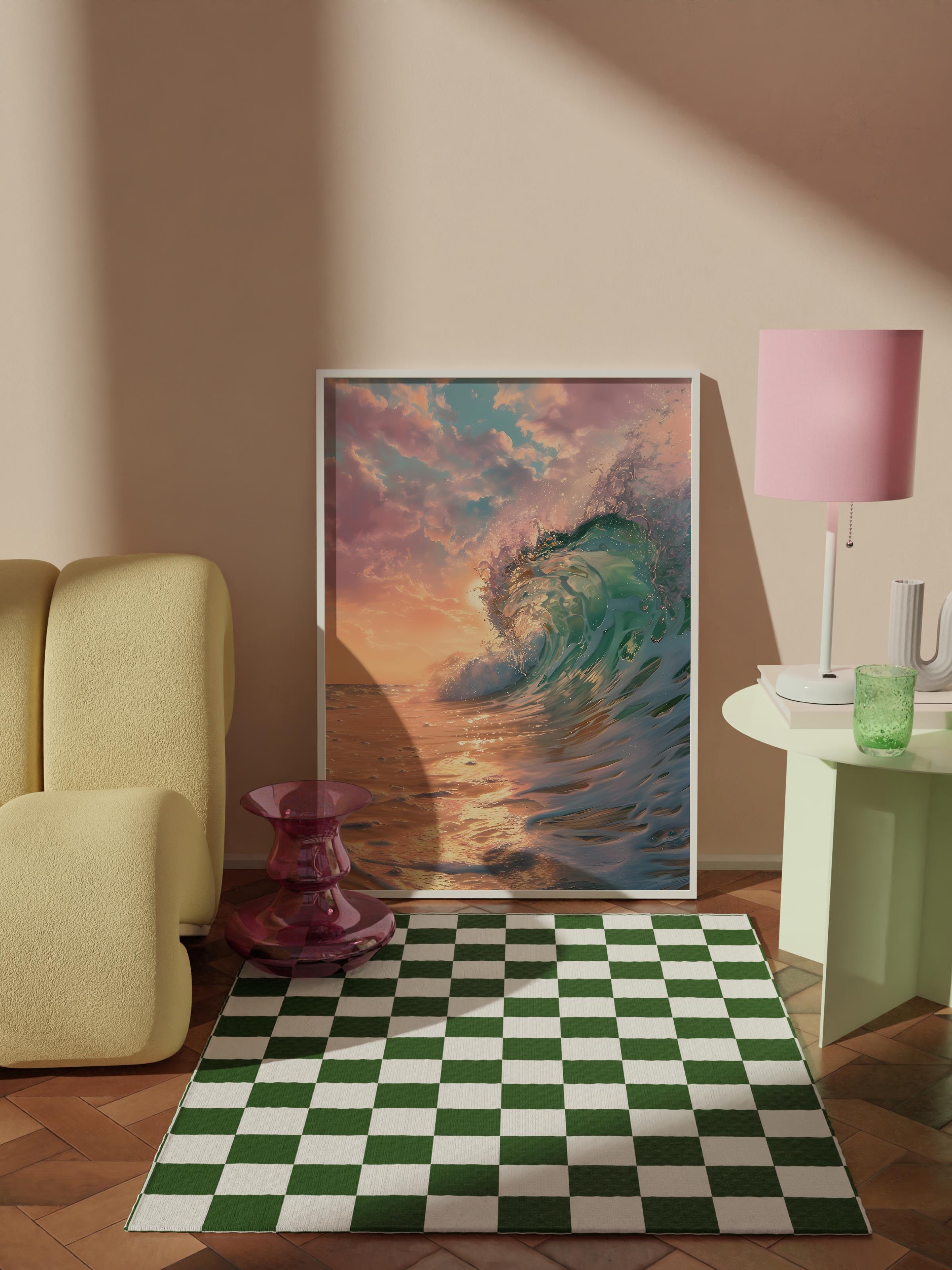 Çerçevesiz Poster Tablo, Duvar Posteri, Kağıt Poster, Deniz Fırtınası , Maximalist No:294