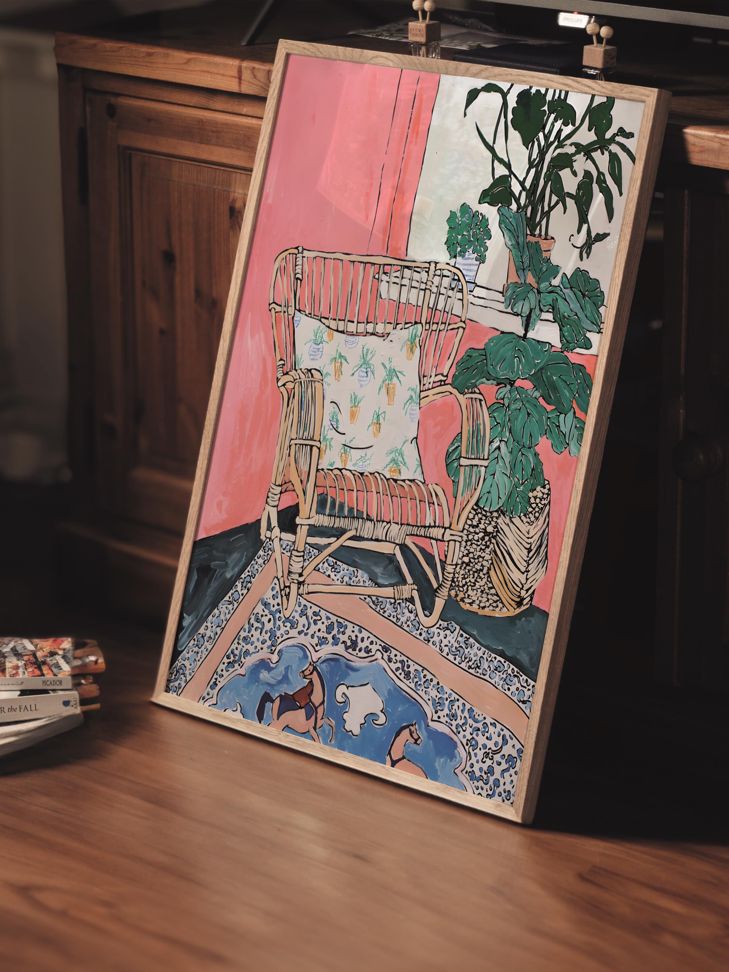 Çerçevesiz Poster Tablo, Duvar Posteri, Kağıt Poster, Gizli Bahçe Köşesi , Maximalist No:287