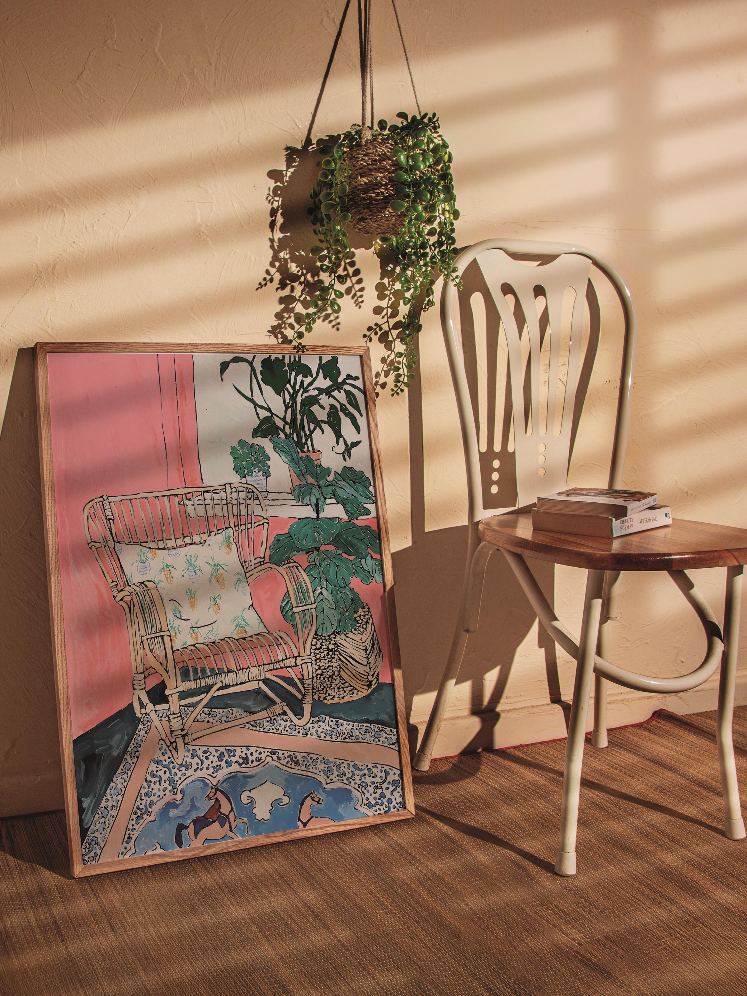 Çerçevesiz Poster Tablo, Duvar Posteri, Kağıt Poster, Gizli Bahçe Köşesi , Maximalist No:287