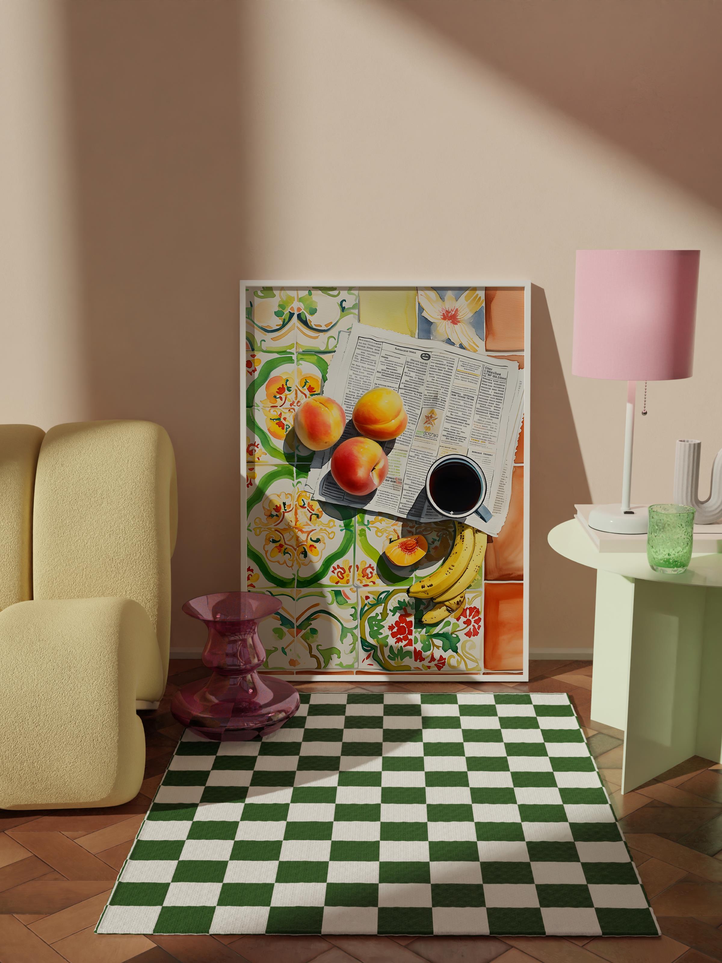 Çerçevesiz Poster Tablo, Duvar Posteri, Kağıt Poster, Sabah Kahvesi , Maximalist No:147