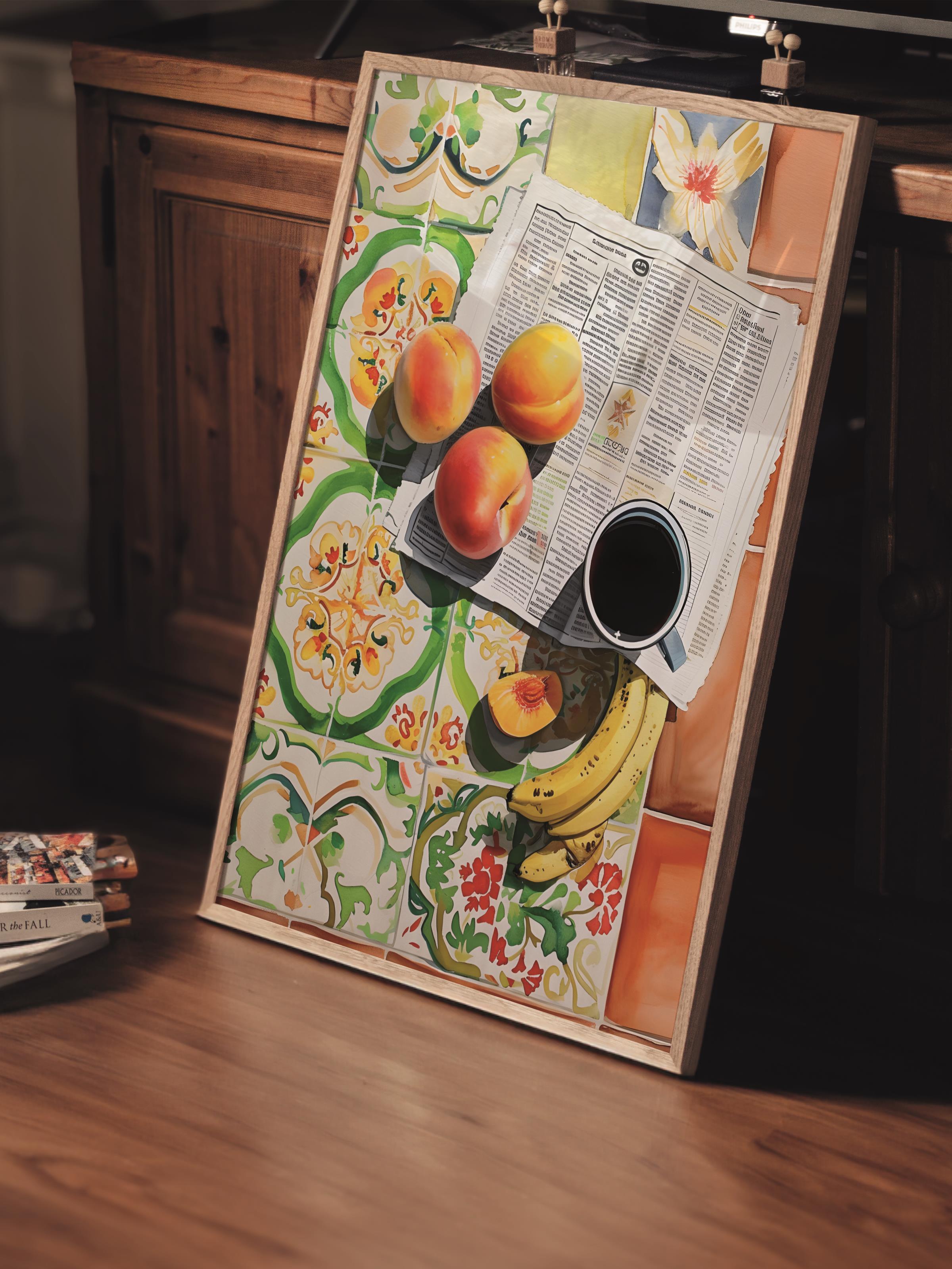 Çerçevesiz Poster Tablo, Duvar Posteri, Kağıt Poster, Sabah Kahvesi , Maximalist No:147