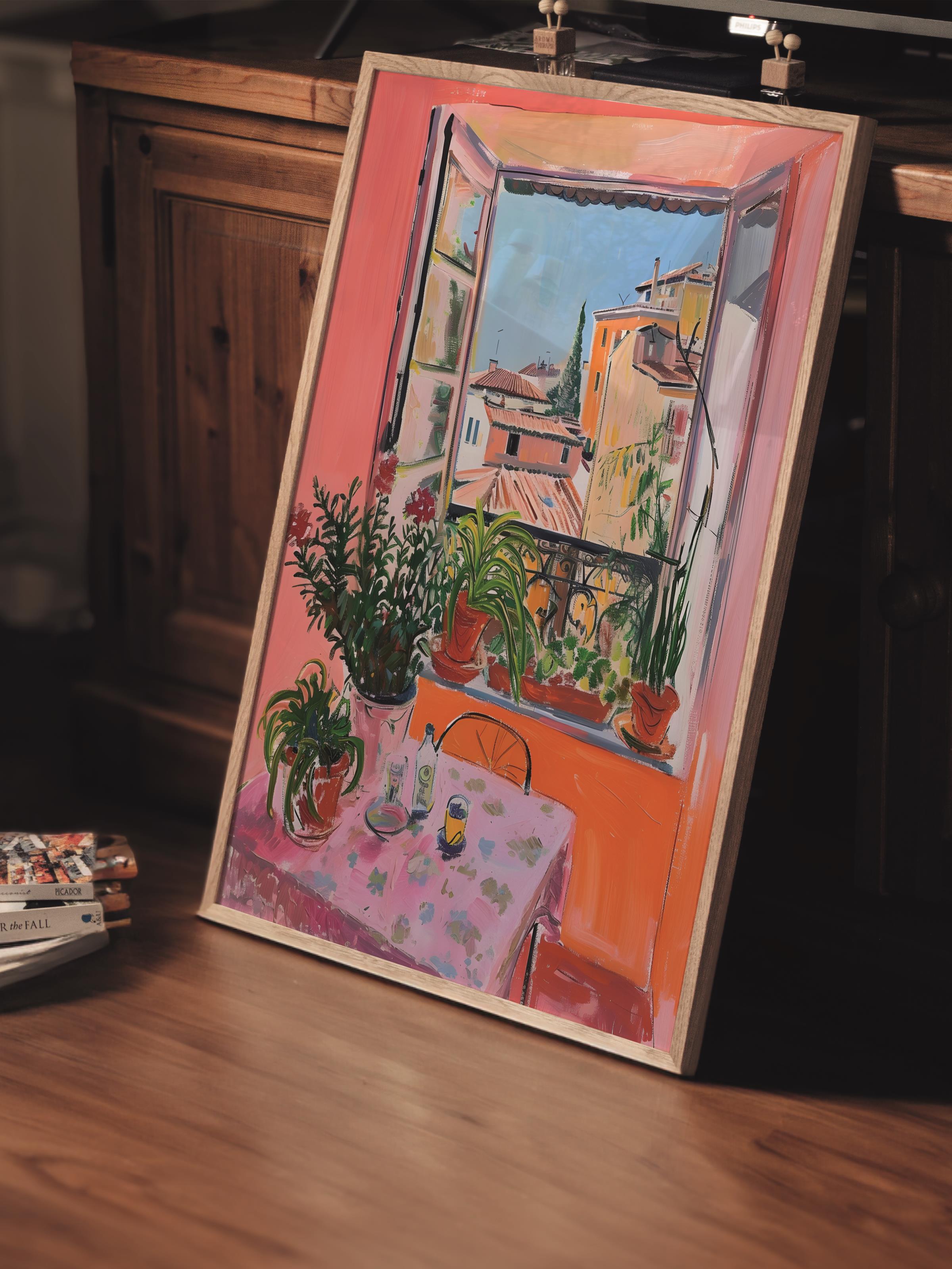 Çerçevesiz Poster Tablo, Duvar Posteri, Sanatsal HD Baskı, Rahat Balkon , Maximalist No:2