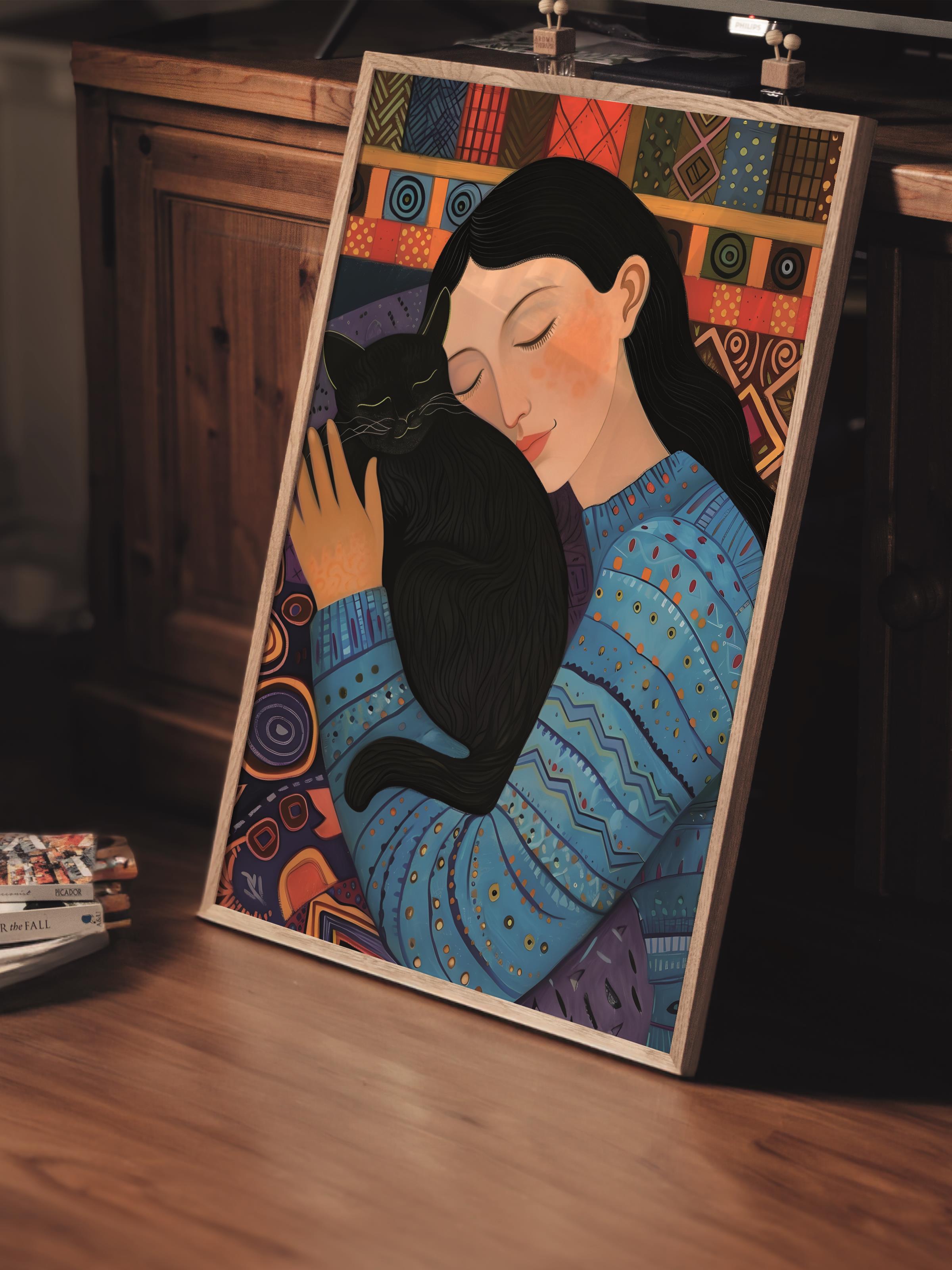 Çerçevesiz Poster Tablo, Duvar Posteri, Kağıt Poster, Sıcak Kucaklama , Maximalist No:292