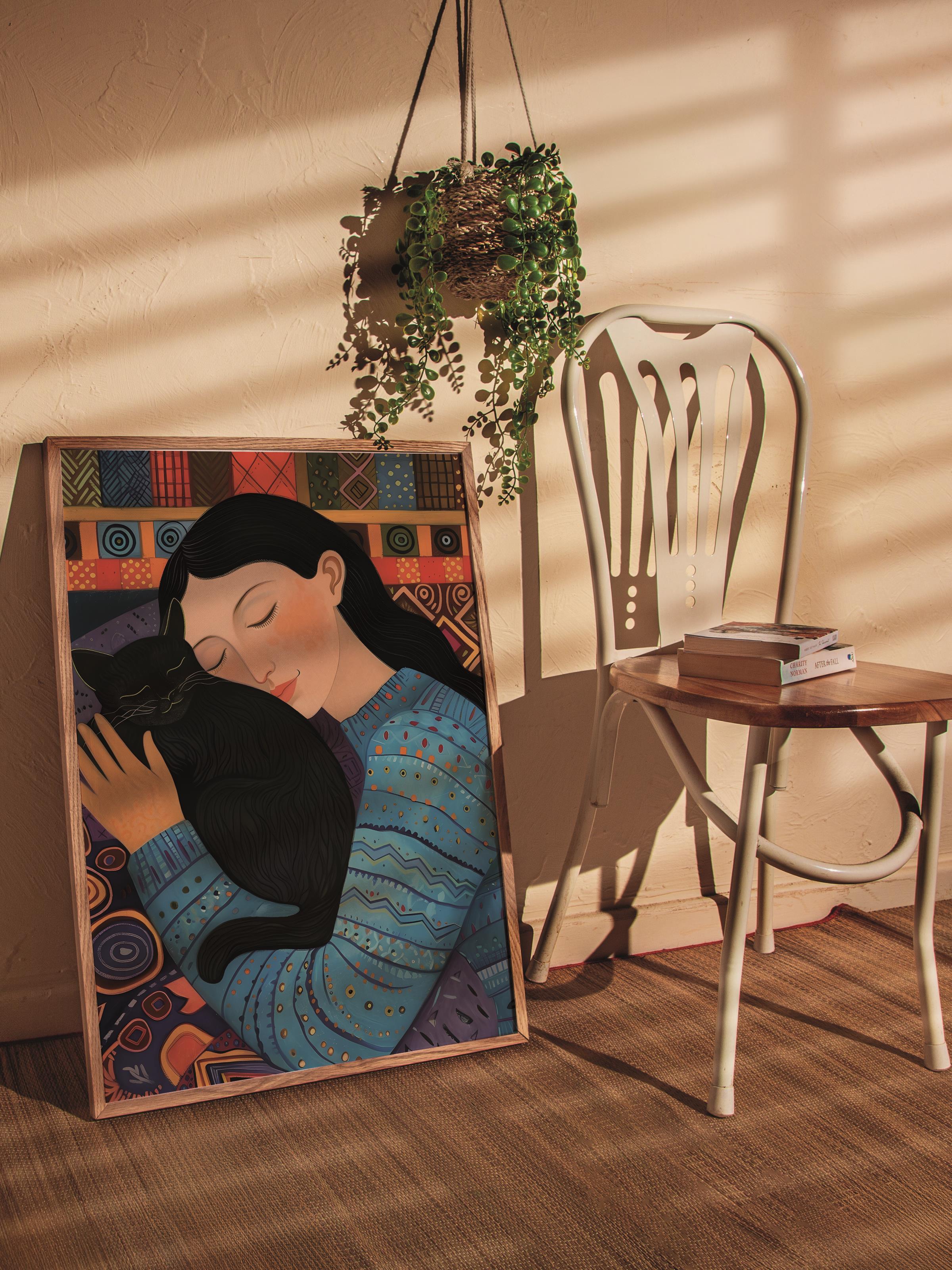 Çerçevesiz Poster Tablo, Duvar Posteri, Kağıt Poster, Sıcak Kucaklama , Maximalist No:292