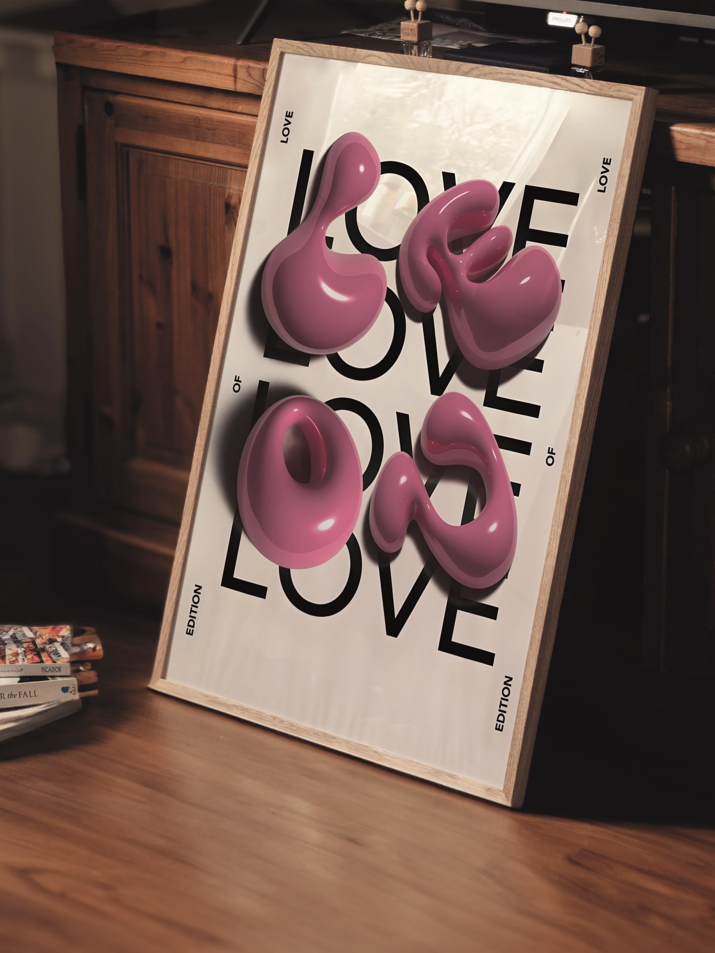 Çerçevesiz Poster Tablo, Duvar Posteri, Kağıt Poster, Aşkın Çoğul Tınıları , Maximalist No:96