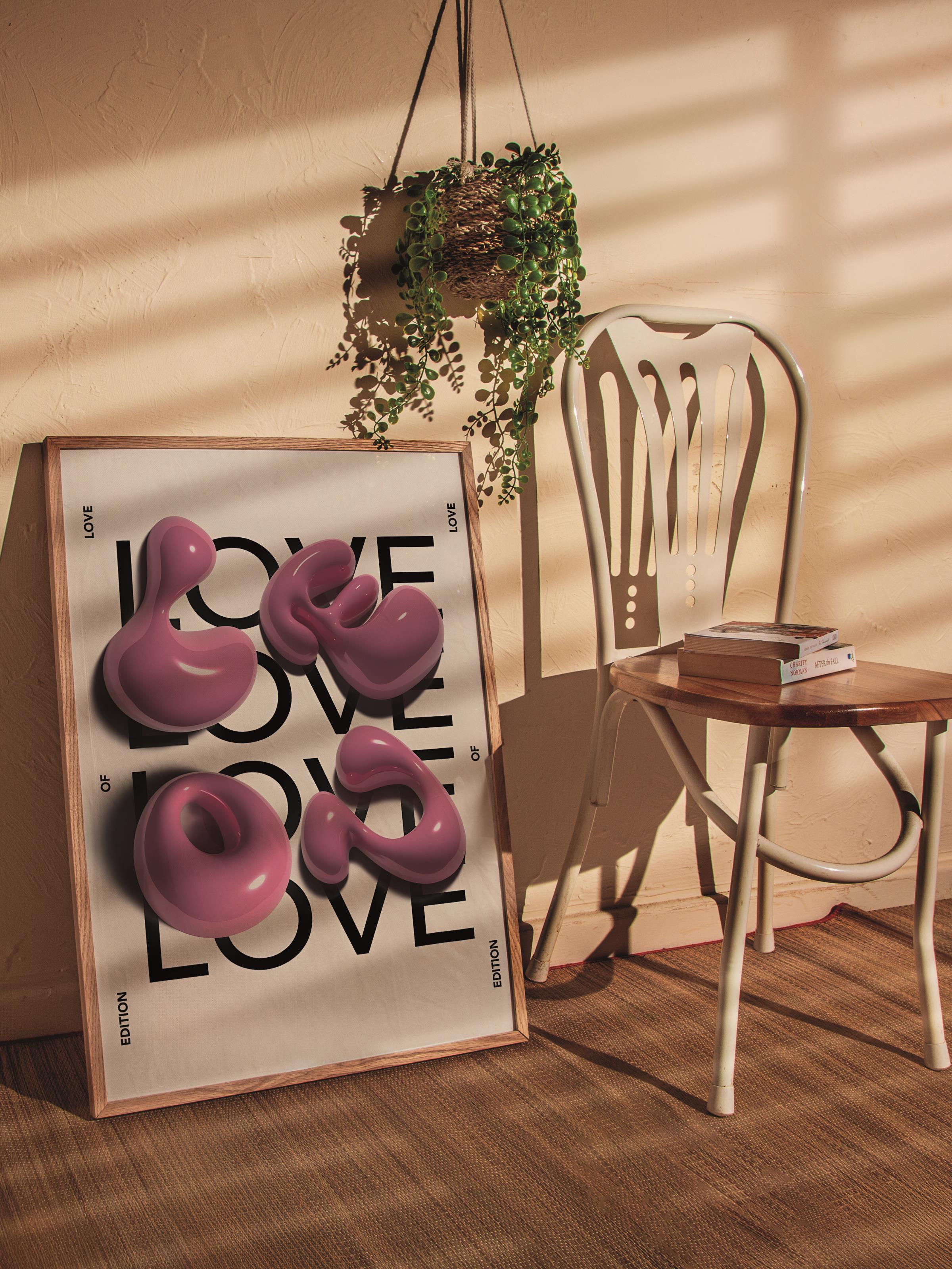 Çerçevesiz Poster Tablo, Duvar Posteri, Kağıt Poster, Aşkın Çoğul Tınıları , Maximalist No:96