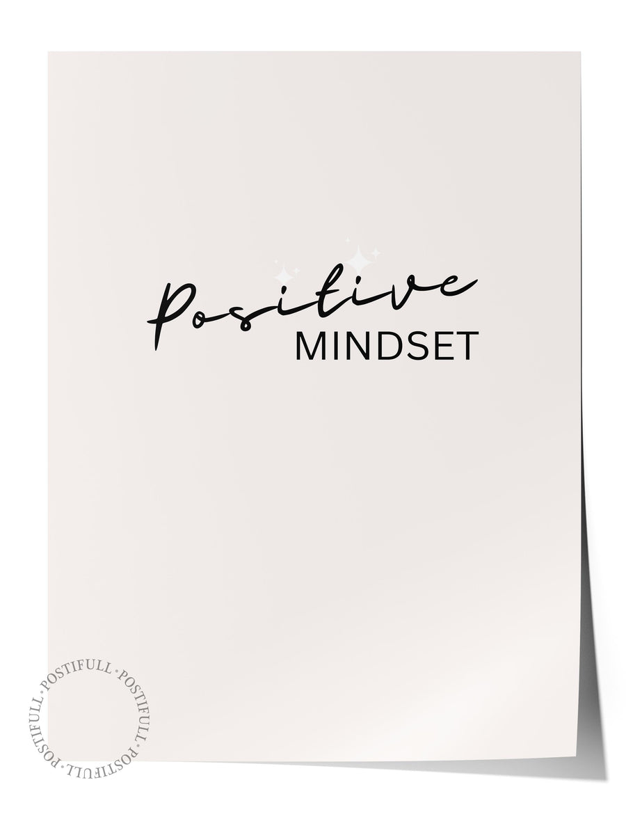 Positive Mindset Maximalist Çerçevesiz Poster