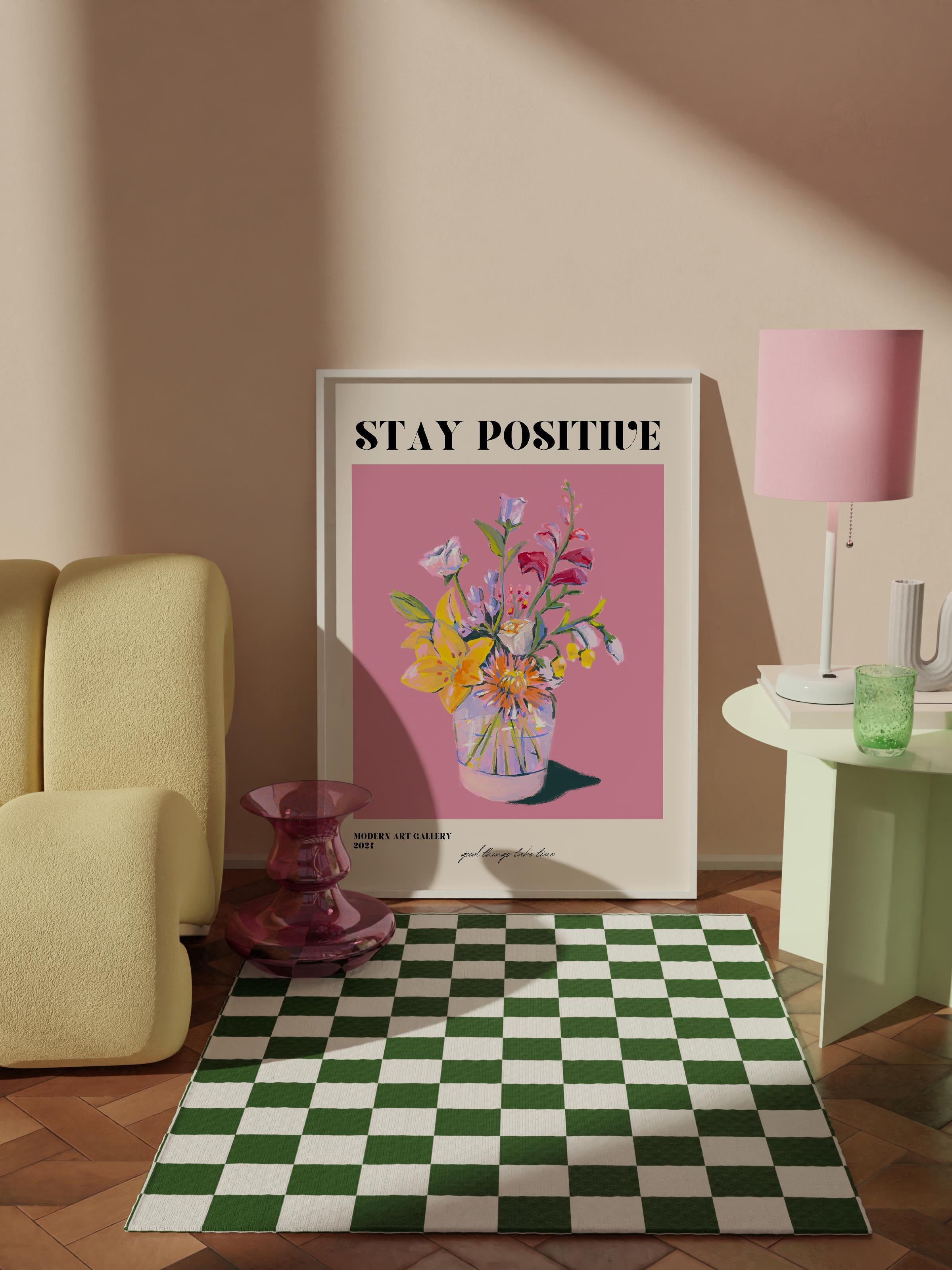 Çerçevesiz Poster Tablo, Duvar Posteri, Kağıt Poster, Olumlu Kal , Maximalist No:191