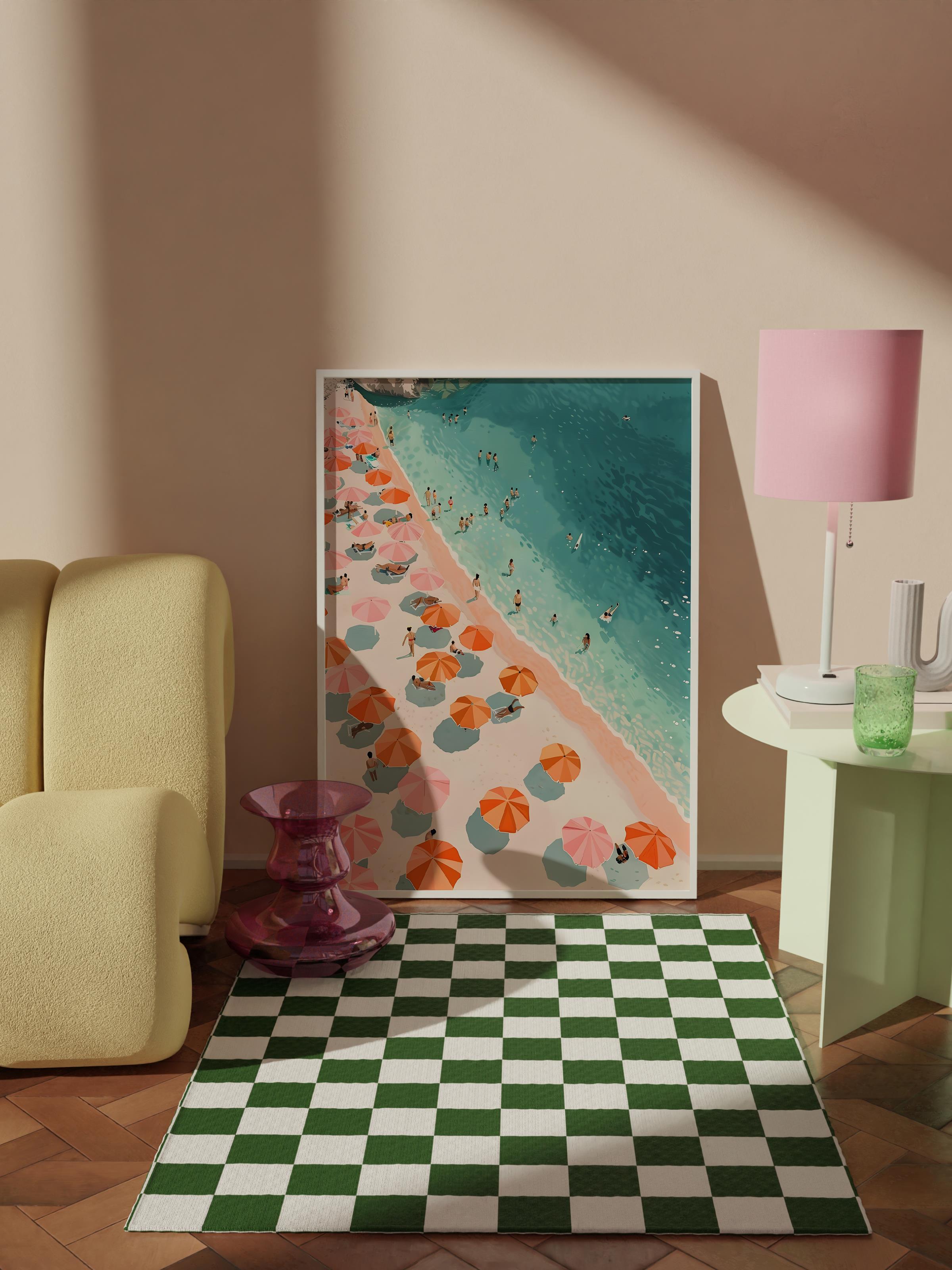 Çerçevesiz Poster Tablo, Duvar Posteri, Kağıt Poster, Kıyıya Vuran Dalgalar , Maximalist No:118