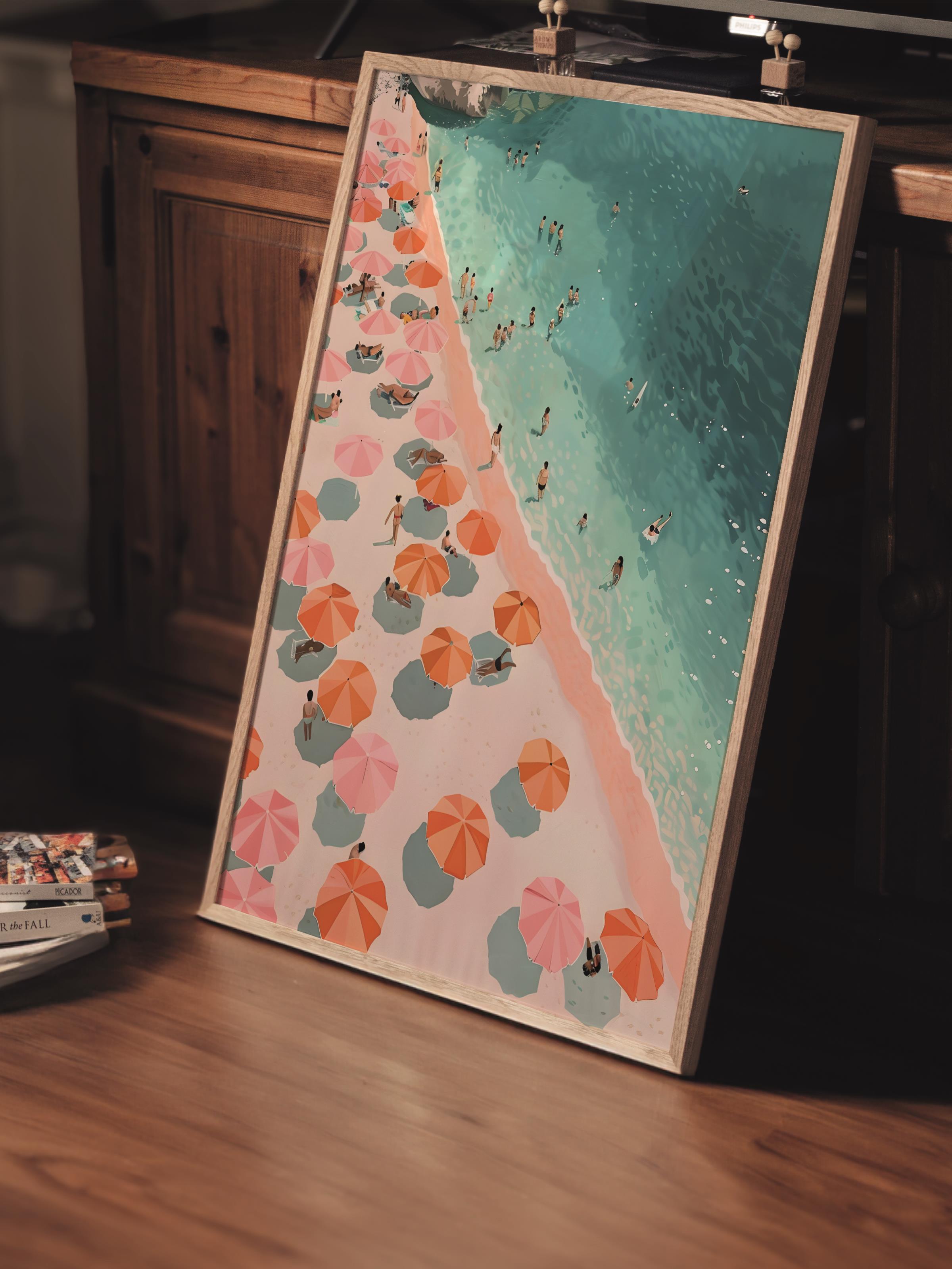 Çerçevesiz Poster Tablo, Duvar Posteri, Kağıt Poster, Kıyıya Vuran Dalgalar , Maximalist No:118