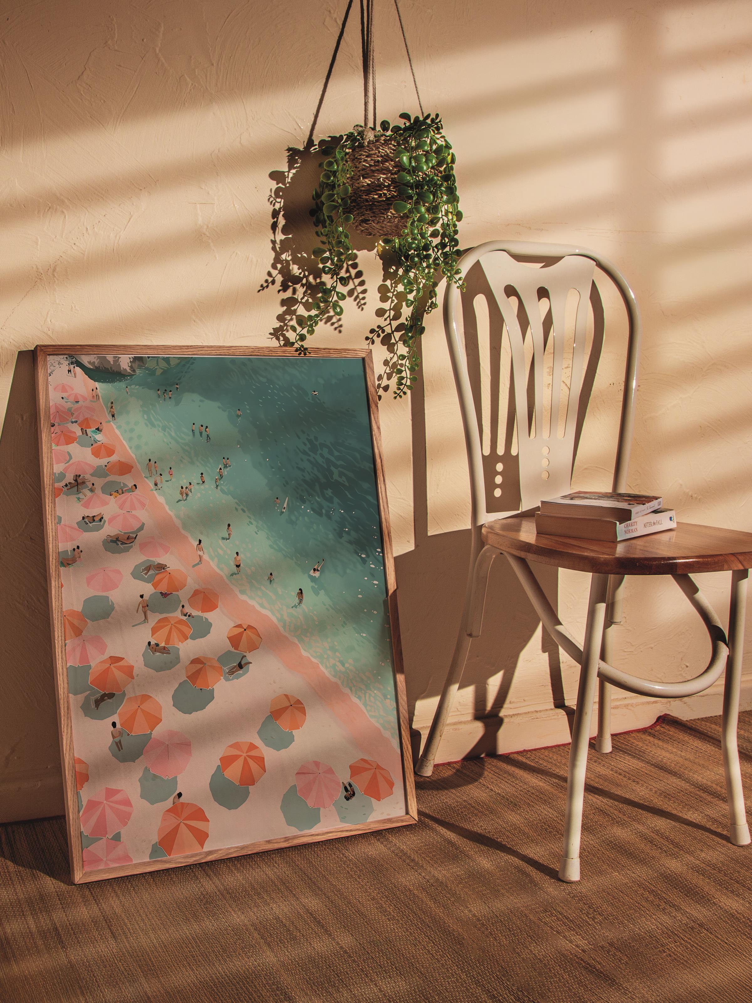 Çerçevesiz Poster Tablo, Duvar Posteri, Kağıt Poster, Kıyıya Vuran Dalgalar , Maximalist No:118