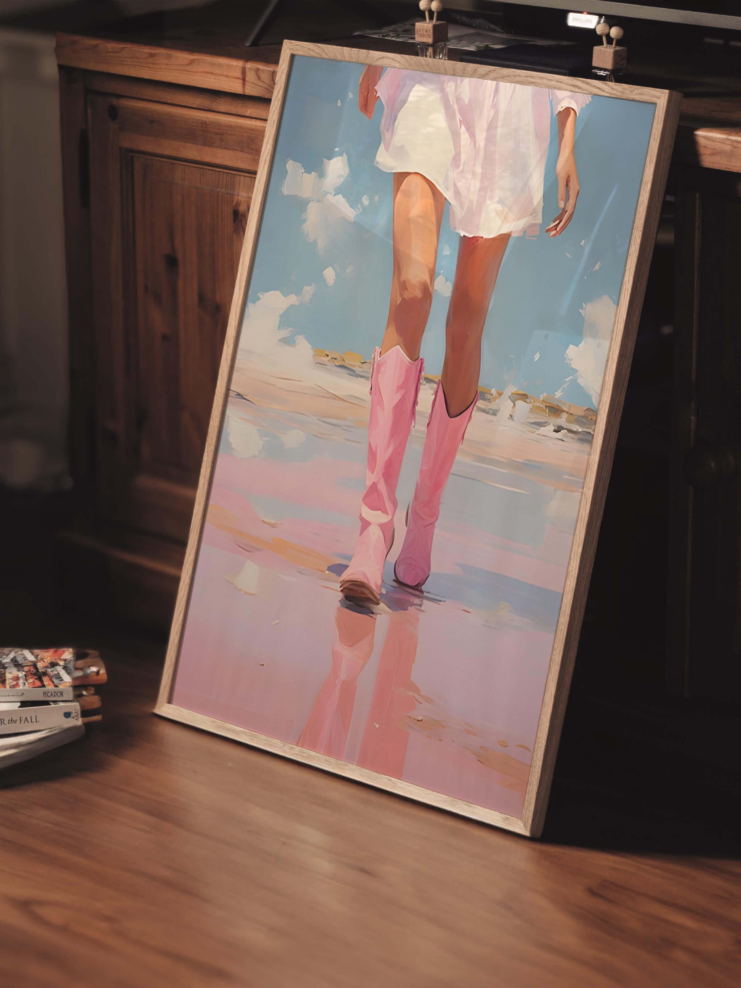 Çerçevesiz Poster Tablo, Duvar Posteri, Kağıt Poster, Pembe Bulutlar , Maximalist No:79