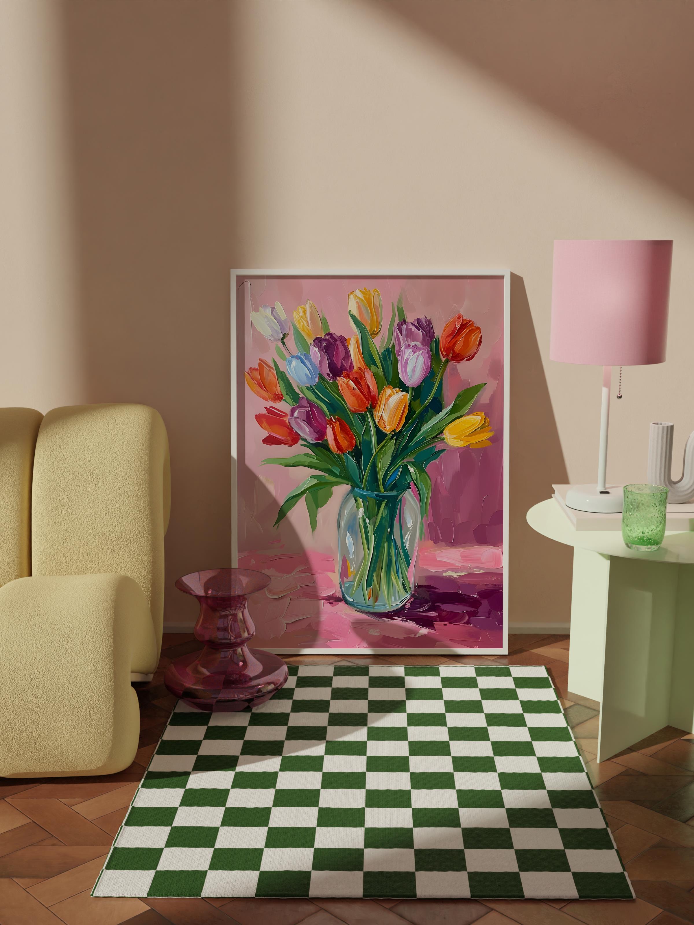 Çerçevesiz Poster Tablo, Duvar Posteri, Kağıt Poster, Baharın Renk Paleti , Maximalist No:140