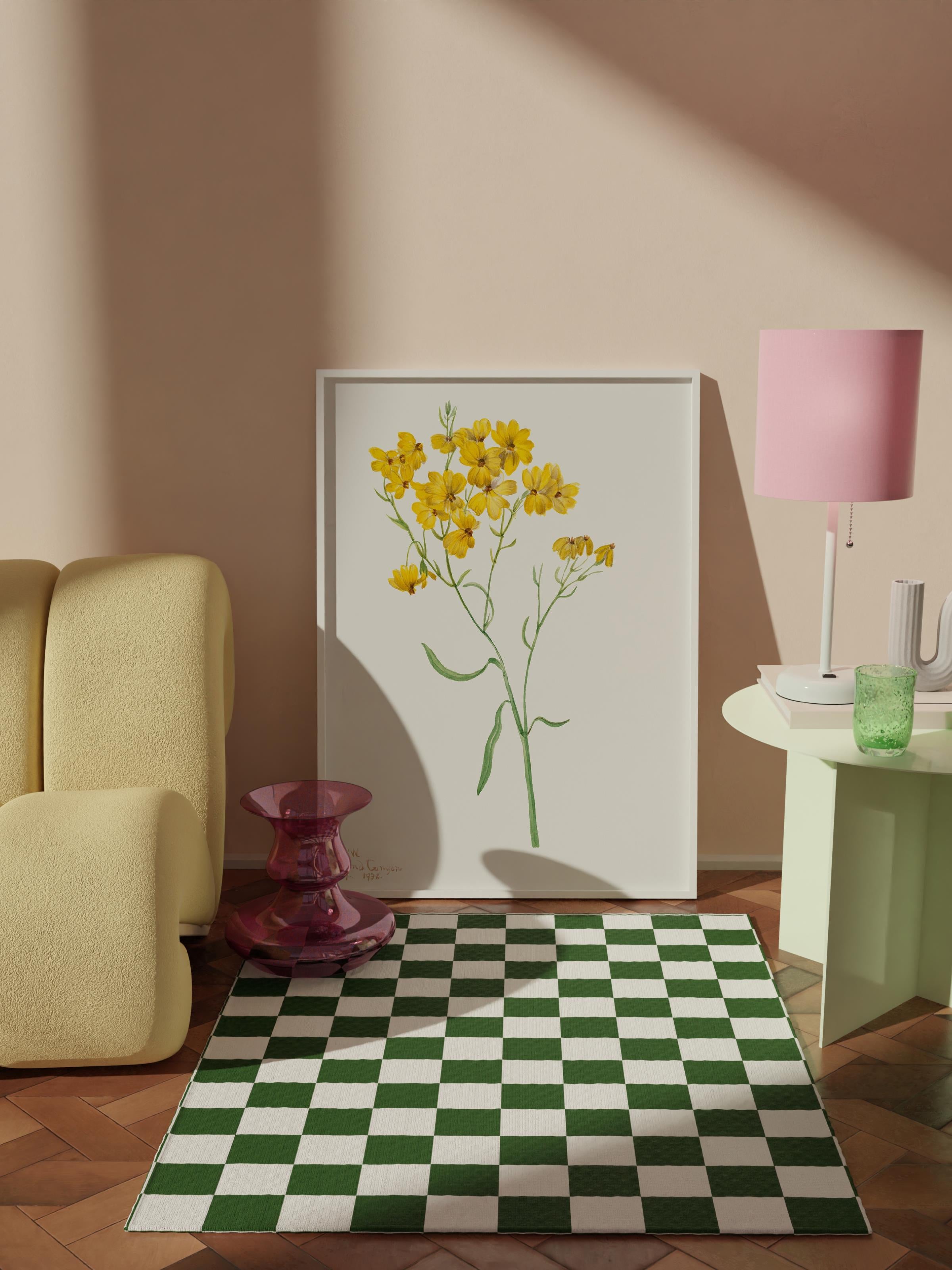 Çerçevesiz Poster Tablo, Duvar Posteri, Kağıt Poster, Sarı Canlılık , Maximalist No:256