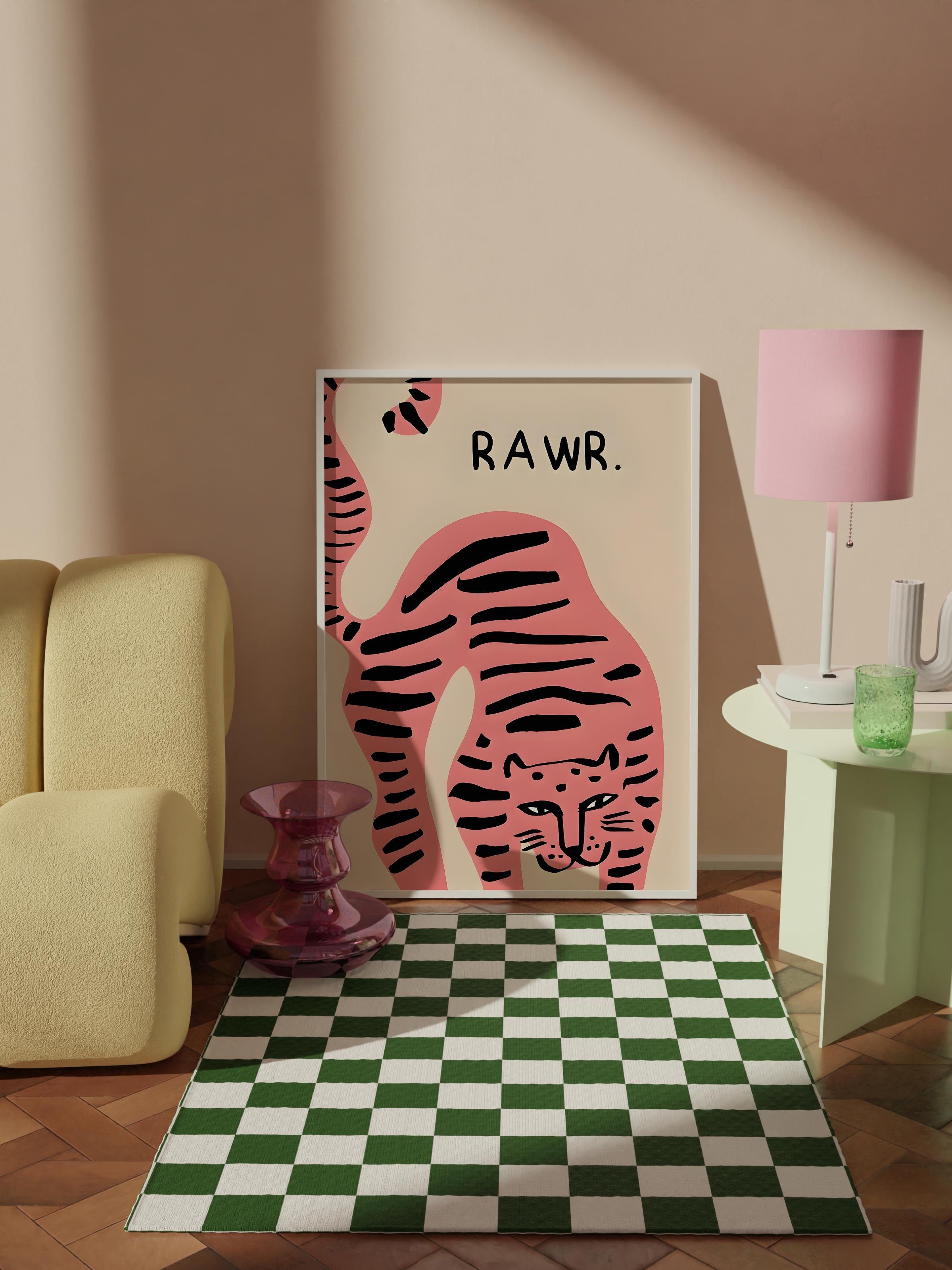 Çerçevesiz Poster Tablo, Duvar Posteri, Kağıt Poster, Kaplanın Fısıltısı , Maximalist No:112