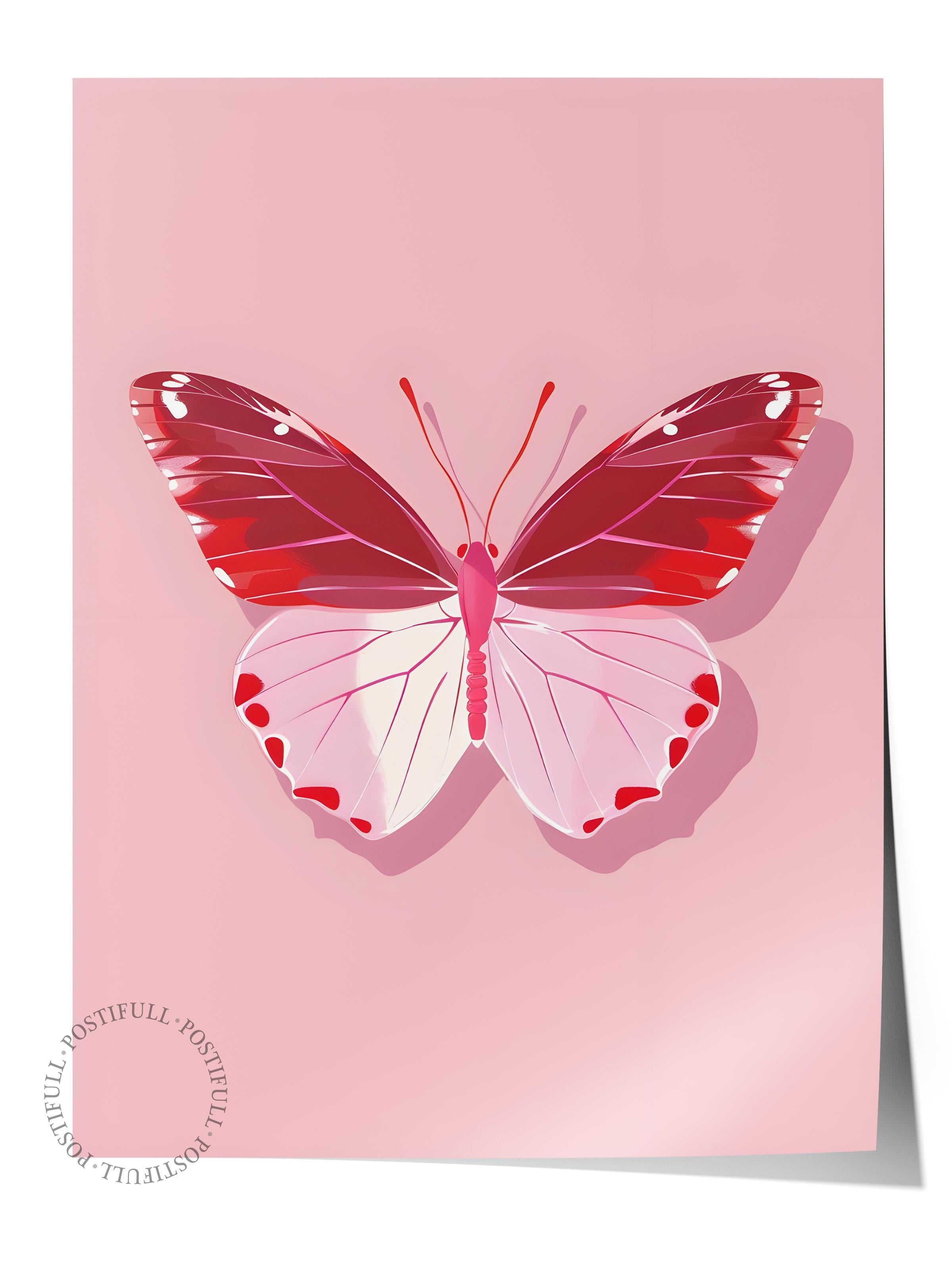 Çerçevesiz Poster Tablo, Duvar Posteri, Kağıt Poster, Uçuşan Pembe Rüya , Maximalist No:60