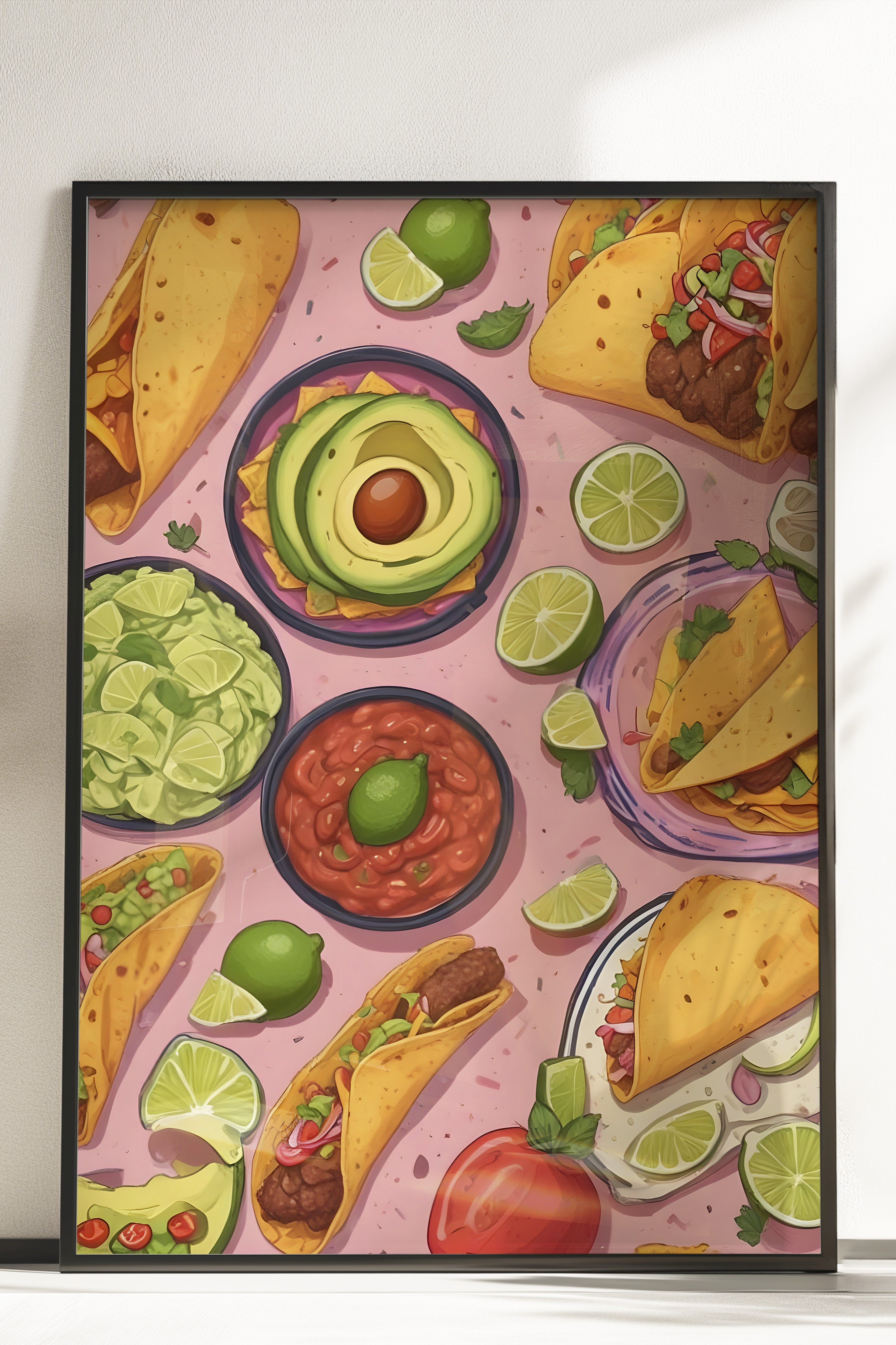 Çerçevesiz Poster, Taco Table, Comfort Serisi Mutfak Duvar Posteri, NO:109149