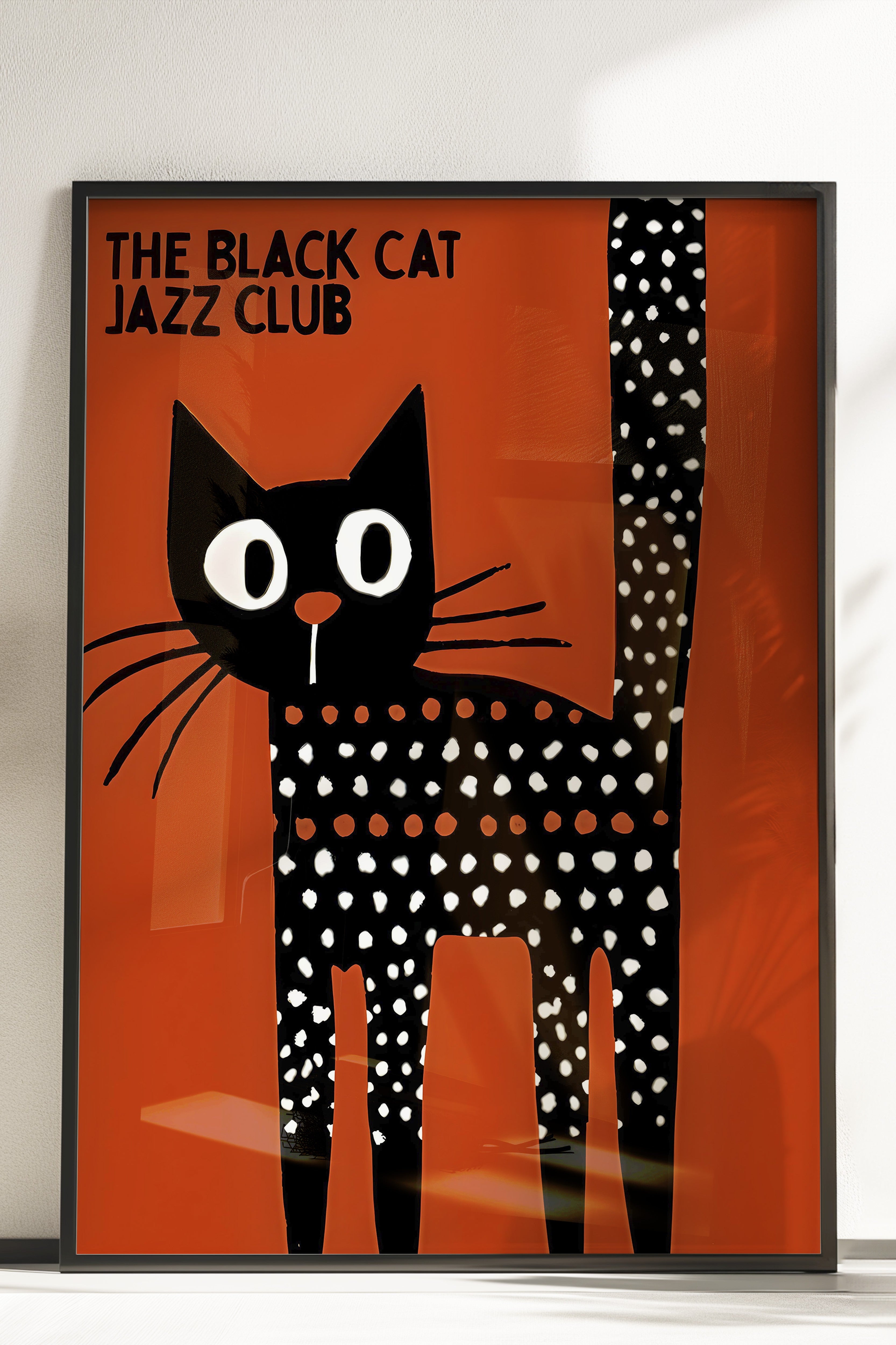 Çerçevesiz Poster, The Black Cat Jazz Club - 2, Comfort Serisi Duvar Posteri, NO:108977