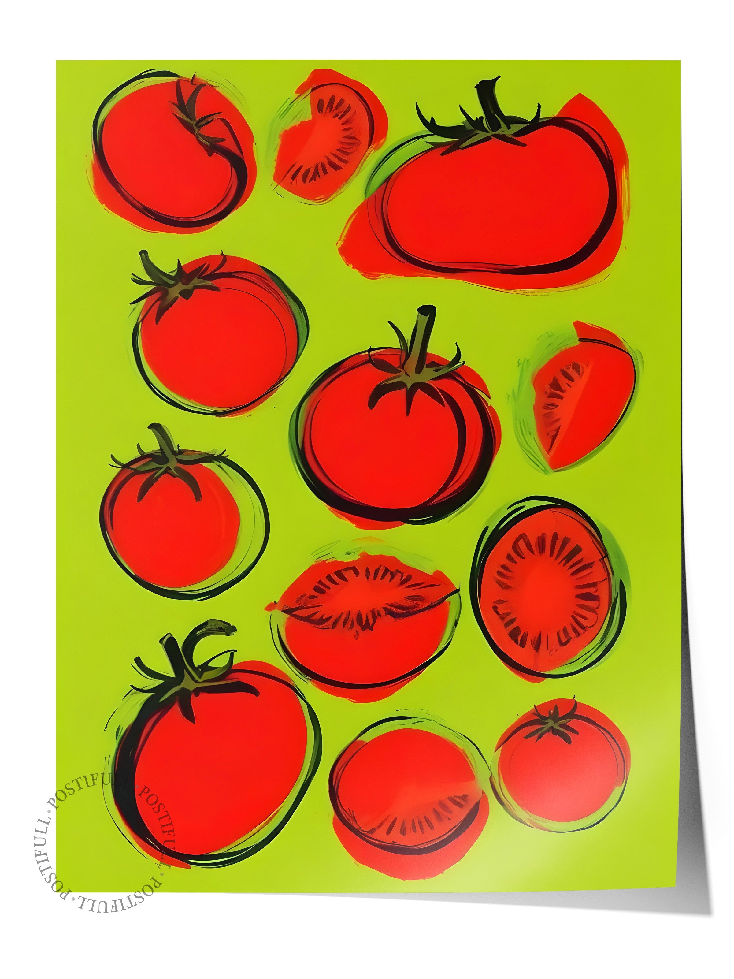 Çerçevesiz Poster, Tomatoes, Comfort Serisi Mutfak Duvar Posteri, NO:109099