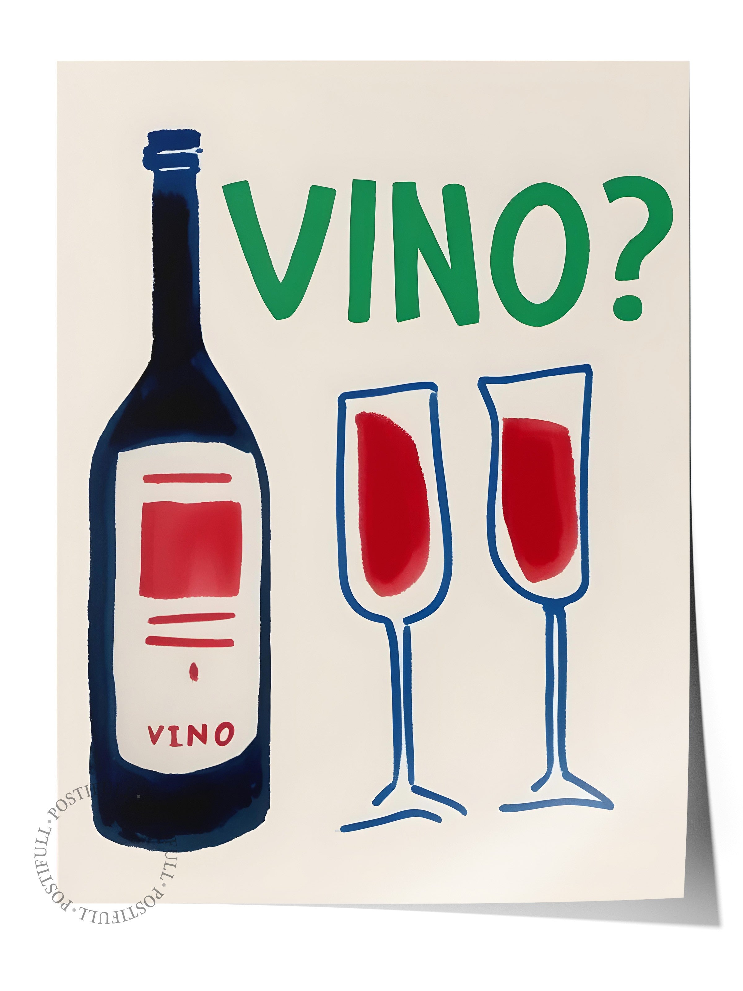 Çerçevesiz Poster, VINO?, Comfort Serisi Mutfak Duvar Posteri, NO:109063