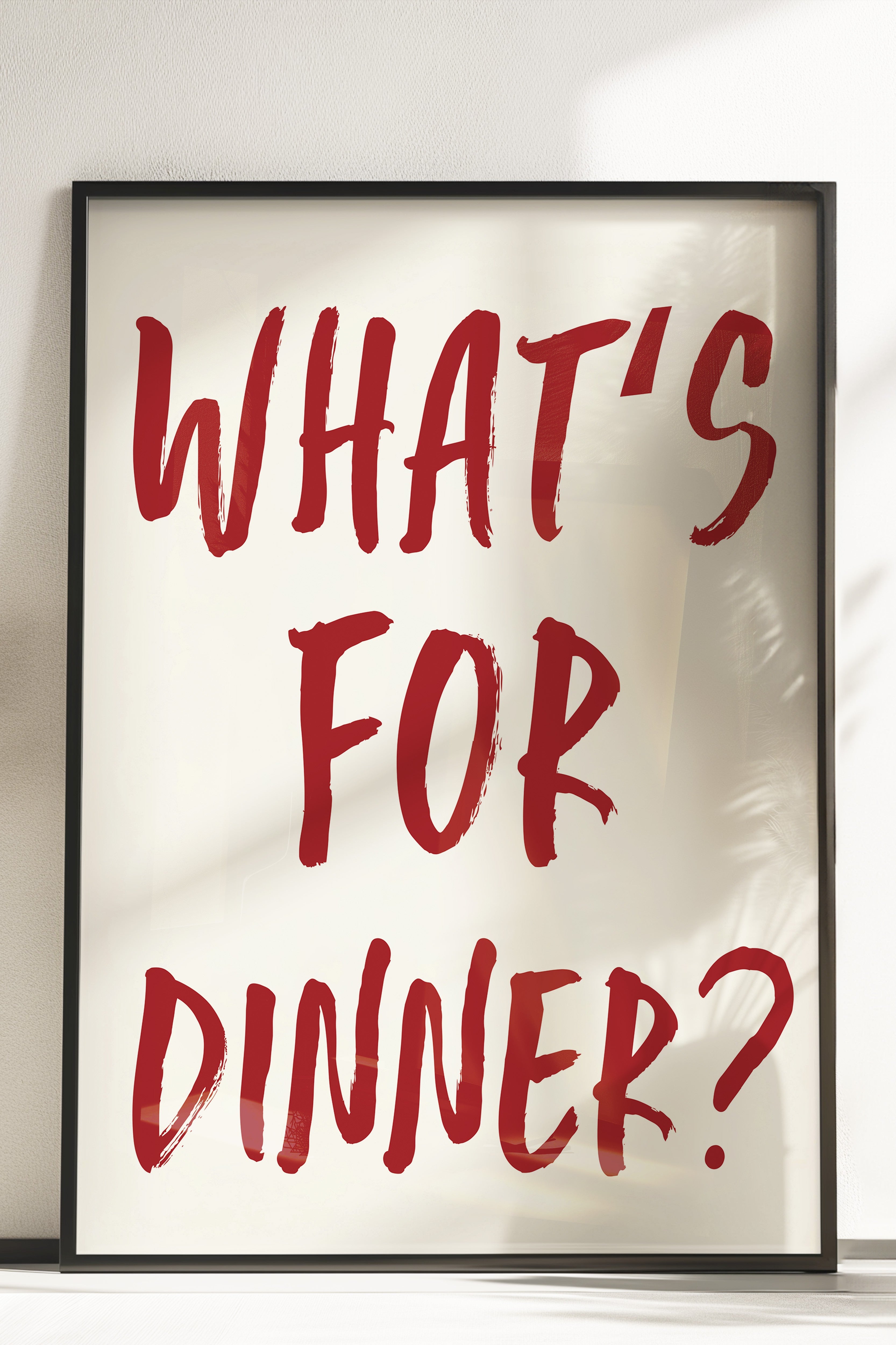 Çerçevesiz Poster, What's for Dinner?, Comfort Serisi Mutfak Duvar Posteri, NO:109054