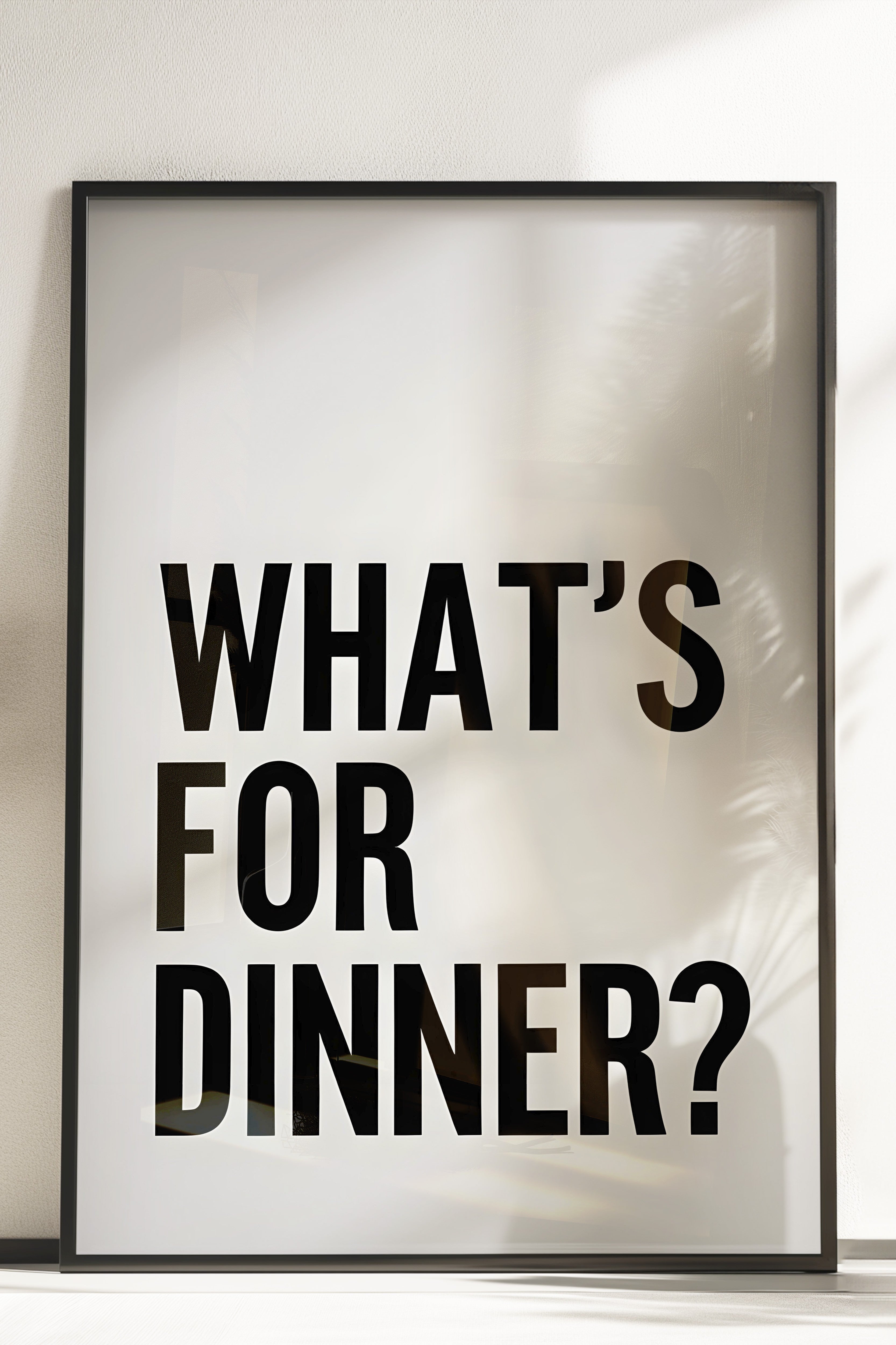 Çerçevesiz Poster, What's For Dinner?, Comfort Serisi Mutfak Duvar Posteri, NO:109112