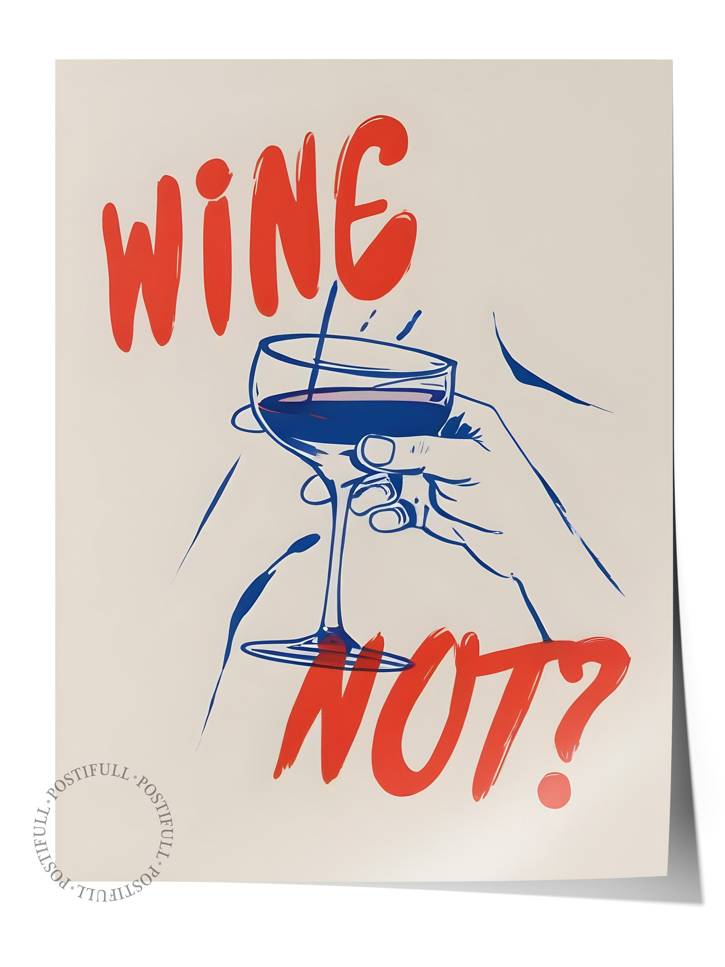 Çerçevesiz Poster, Wine Not?, Comfort Serisi Mutfak Duvar Posteri, NO:109078