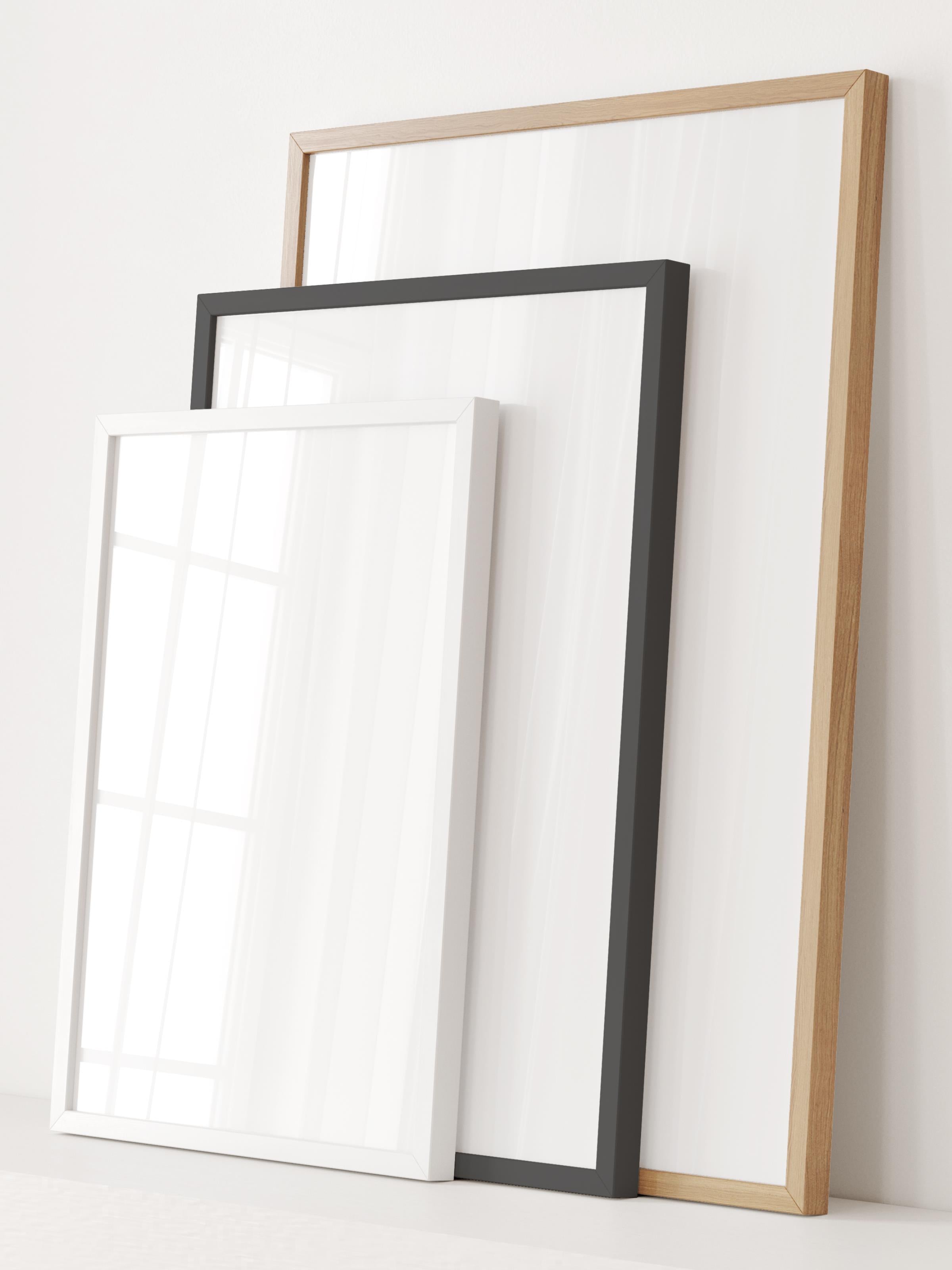 Çerçevesiz Poster, Yaz Temalı Tablo NO:176, Büyük Kaya ve Deniz Fotoğrafı, Beyaz Poster, Dikey