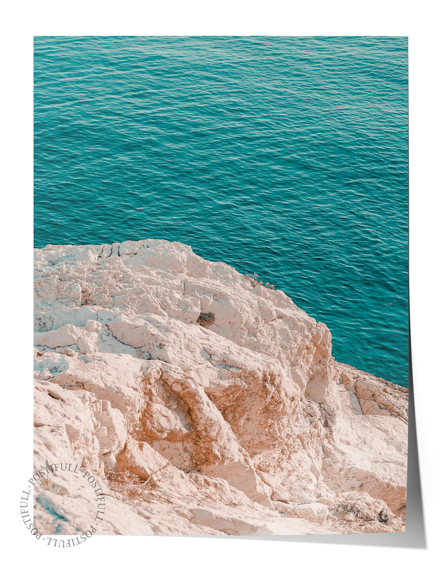 Farklı Tonlarda Kıyı ve Deniz Manzarası Fotoğraf Çerçevesiz Poster