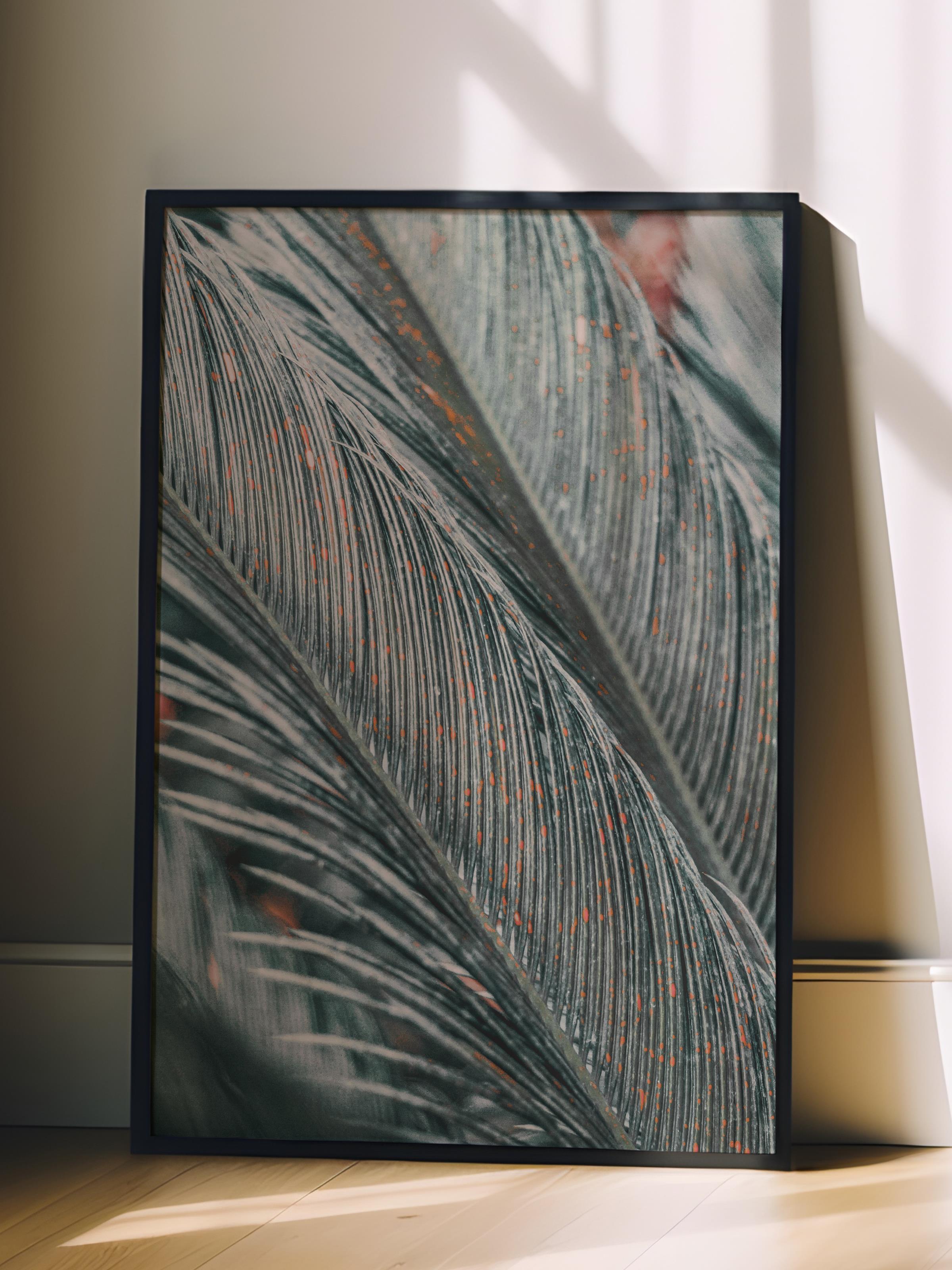 Çerçevesiz Poster, Yaz Temalı Tablo NO:206, Yeşil Yapraklar Fotoğrafı, Yeşil Poster, Dikey