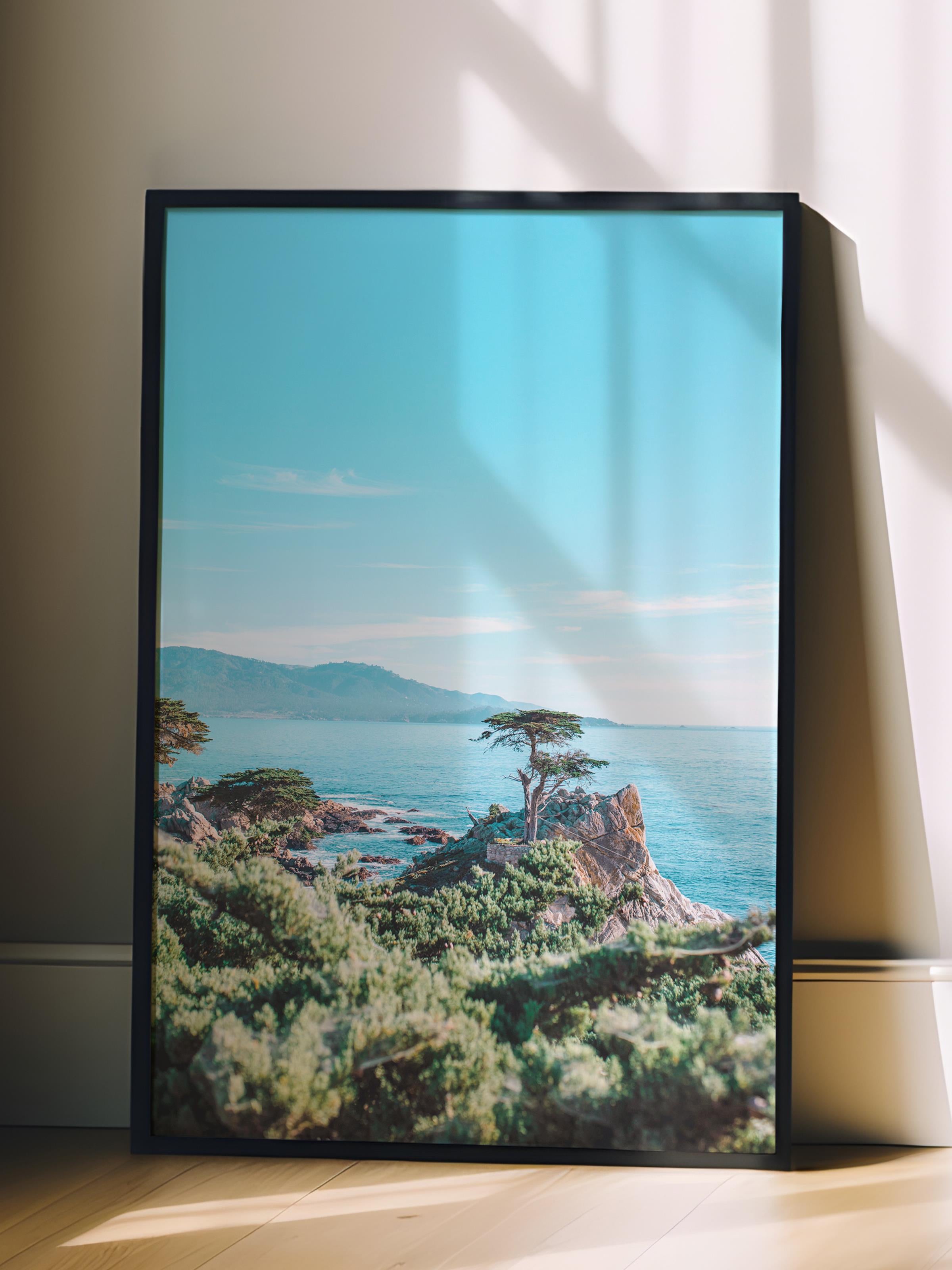 Çerçevesiz Poster, Yaz Temalı Tablo NO:251, Yeşillik ve Kayalık Manzara Fotoğrafı, Yeşil, Dikey