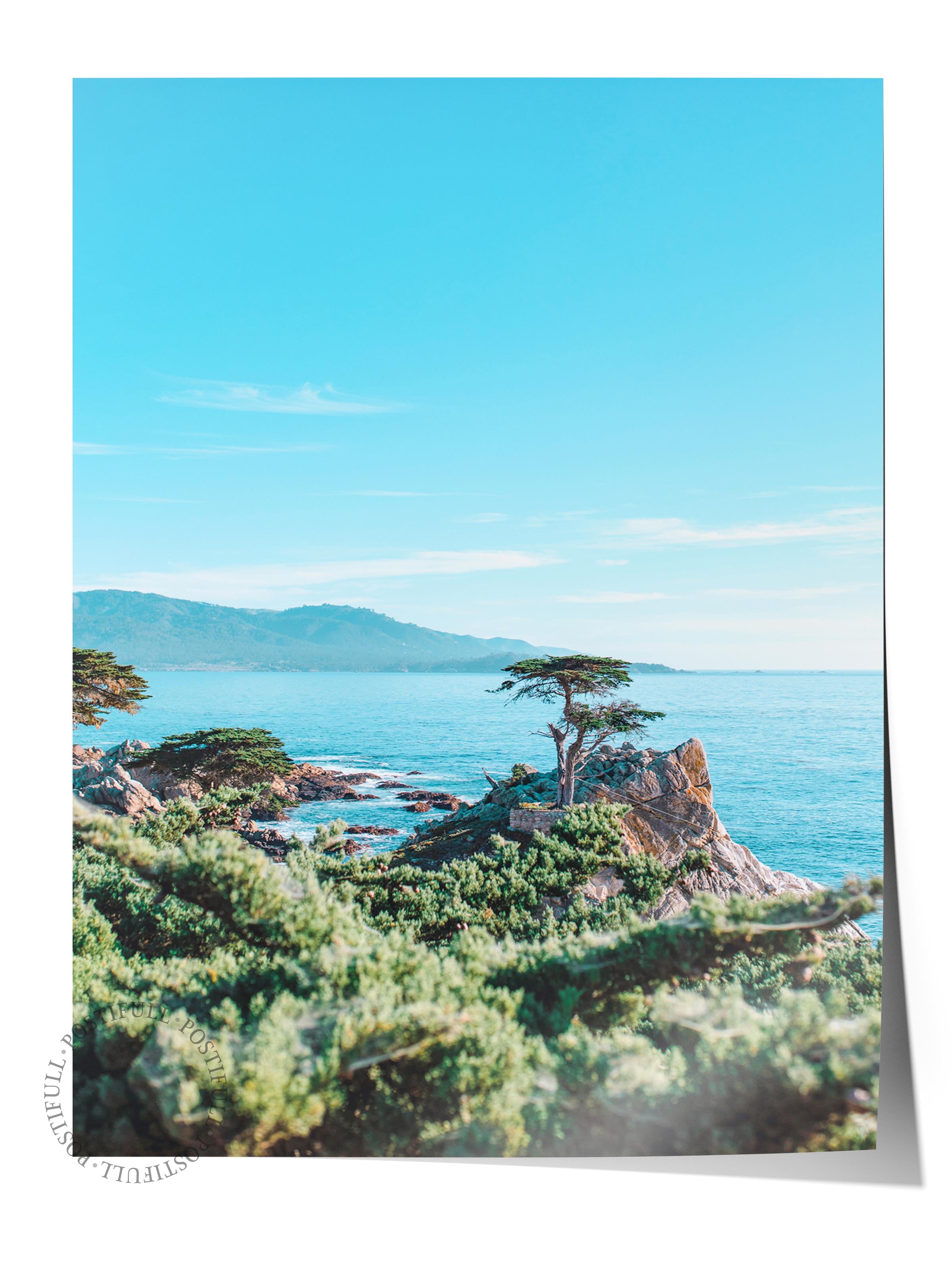 Çerçevesiz Poster, Yaz Temalı Tablo NO:251, Yeşillik ve Kayalık Manzara Fotoğrafı, Yeşil, Dikey