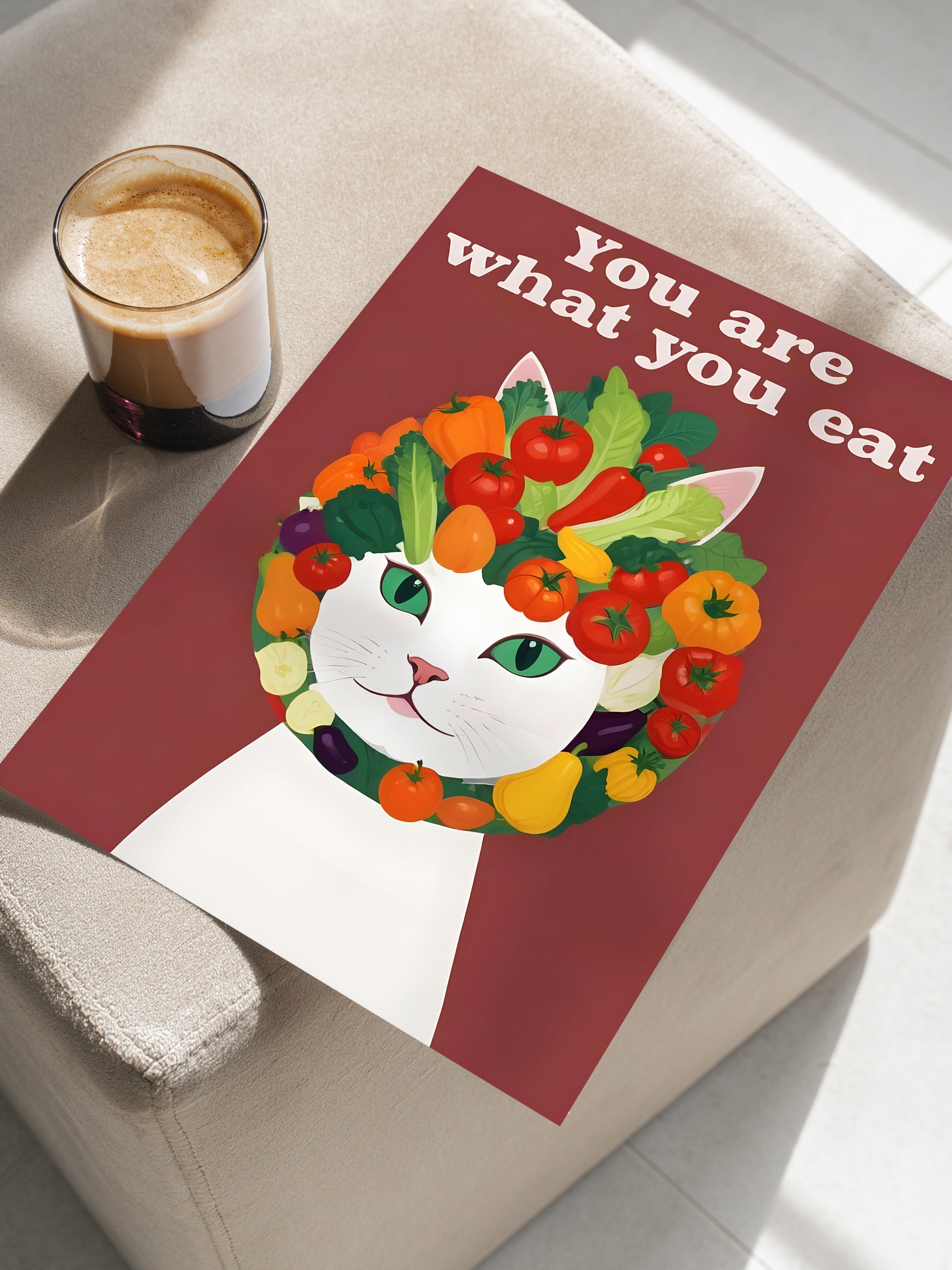 Çerçevesiz Poster, You Are What You Eat, Comfort Serisi Mutfak Duvar Posteri, NO:109100