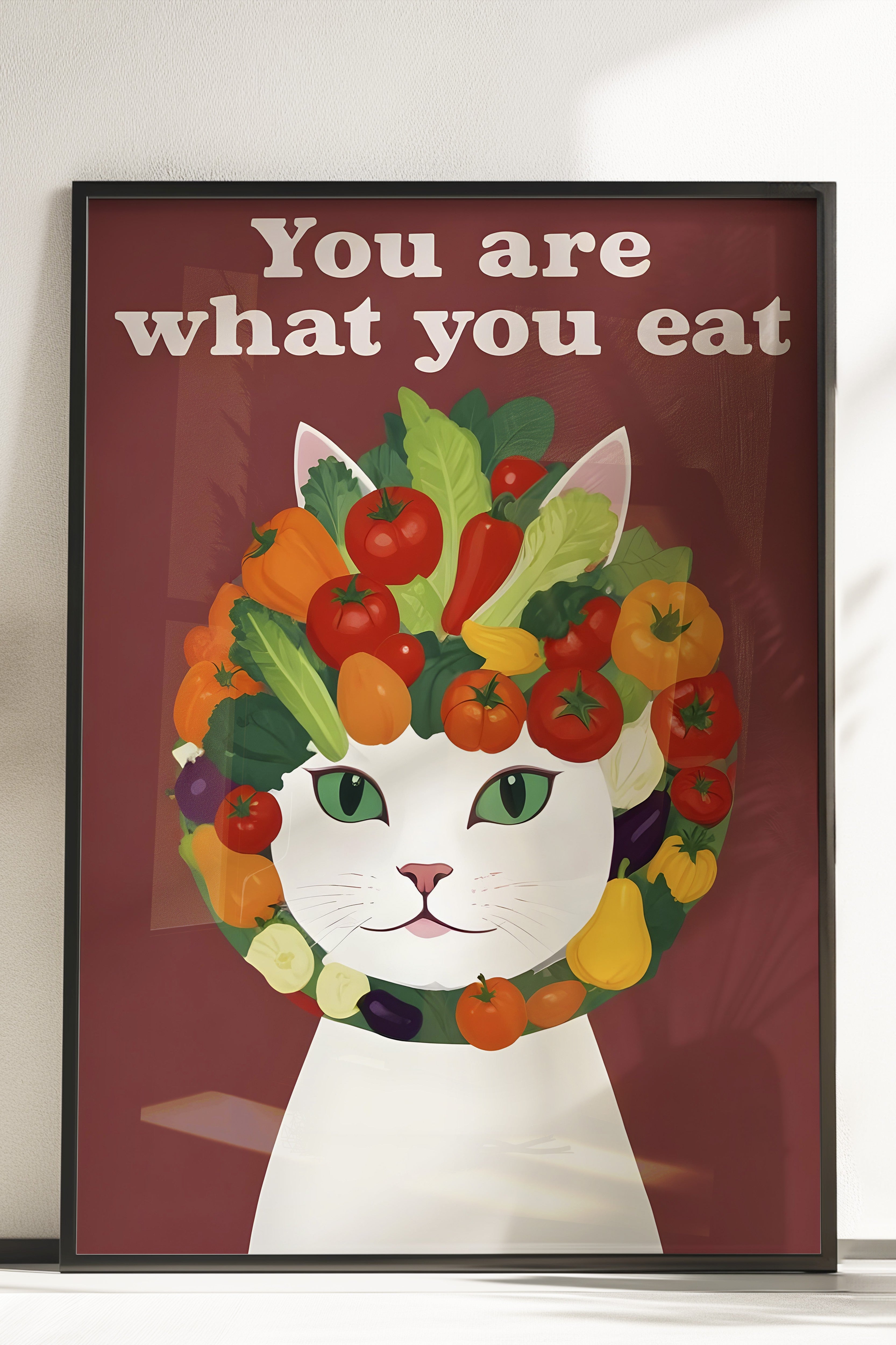 Çerçevesiz Poster, You Are What You Eat, Comfort Serisi Mutfak Duvar Posteri, NO:109100