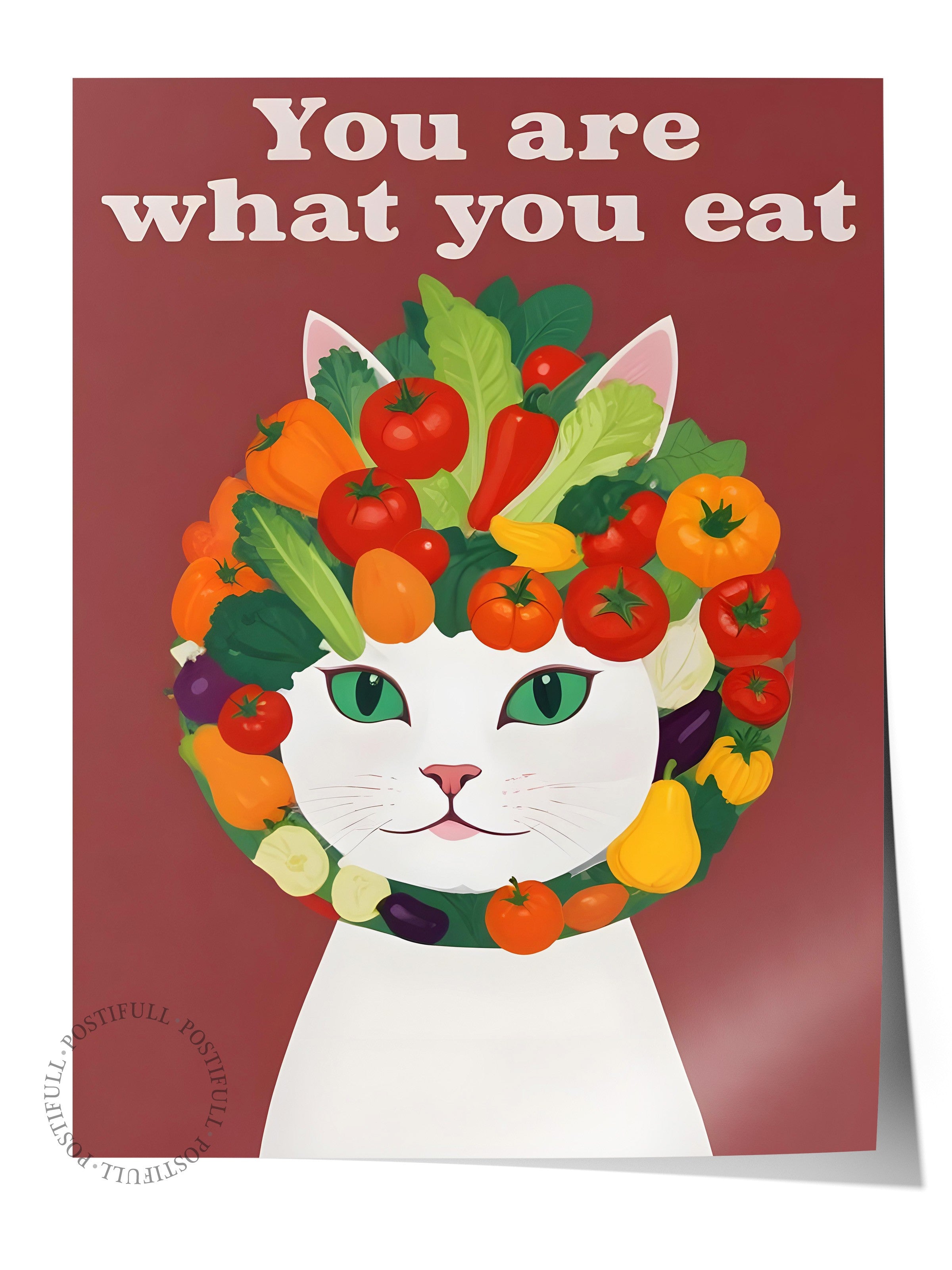 Çerçevesiz Poster, You Are What You Eat, Comfort Serisi Mutfak Duvar Posteri, NO:109100