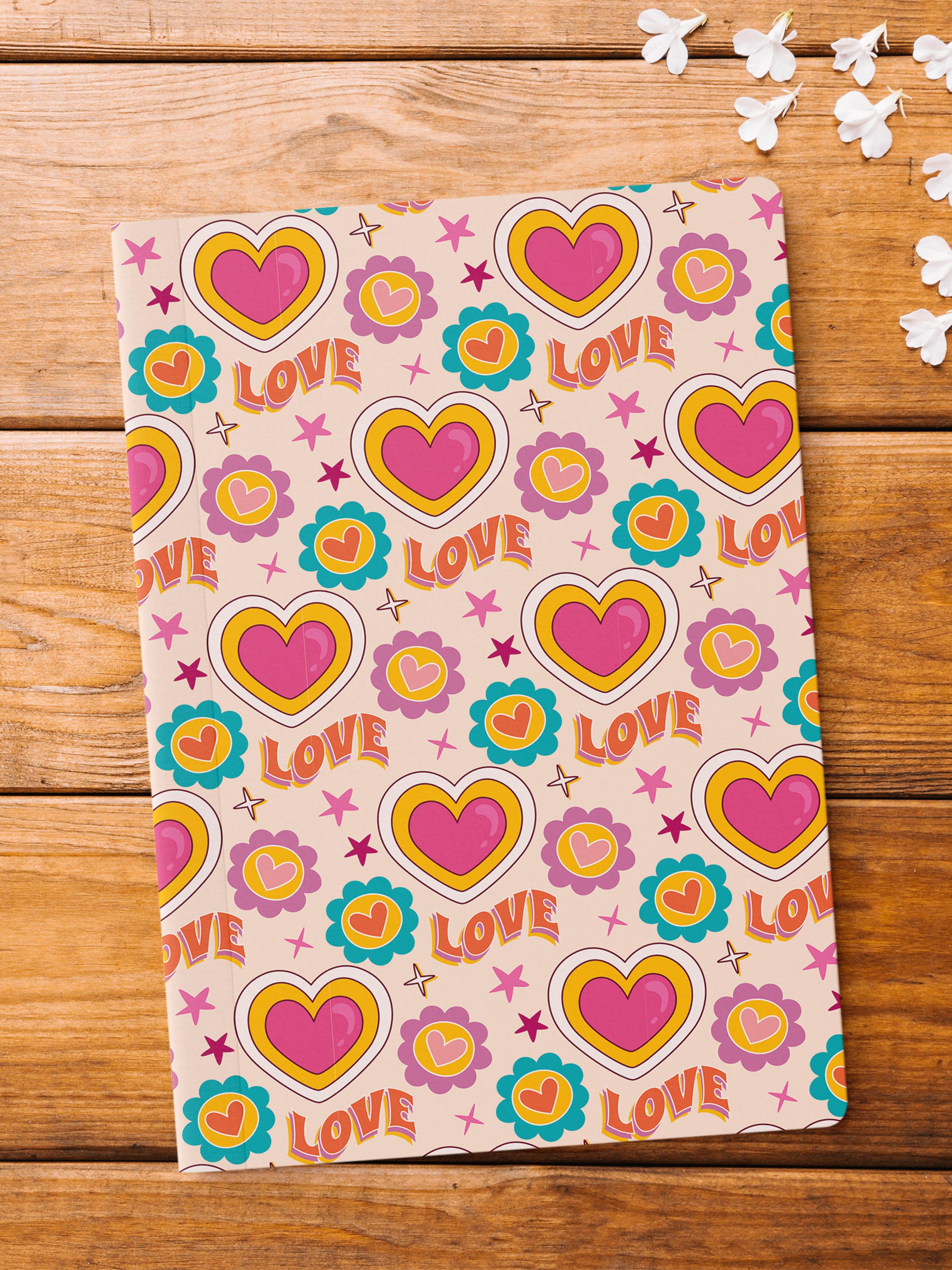 Çizgisiz Defter, İndie Groovy Notebook, Not Defteri, Akıl ve Anı Defteri, 64 Sayfa, 14*21cm
