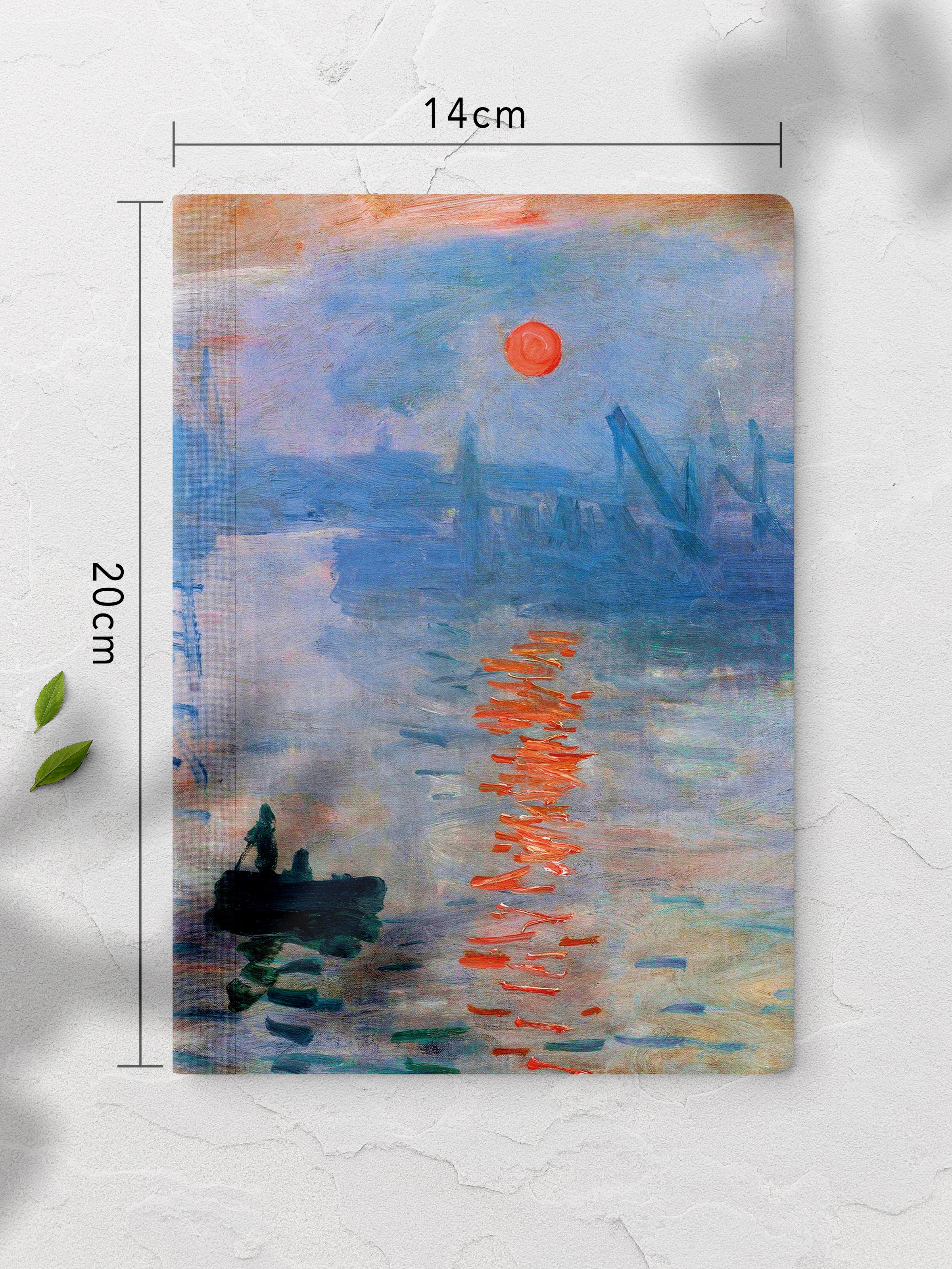 Çizgisiz Defter, Modern Sanat Notebook, Monet Temalı Not Defteri 64 Sayfa, 14*21cm