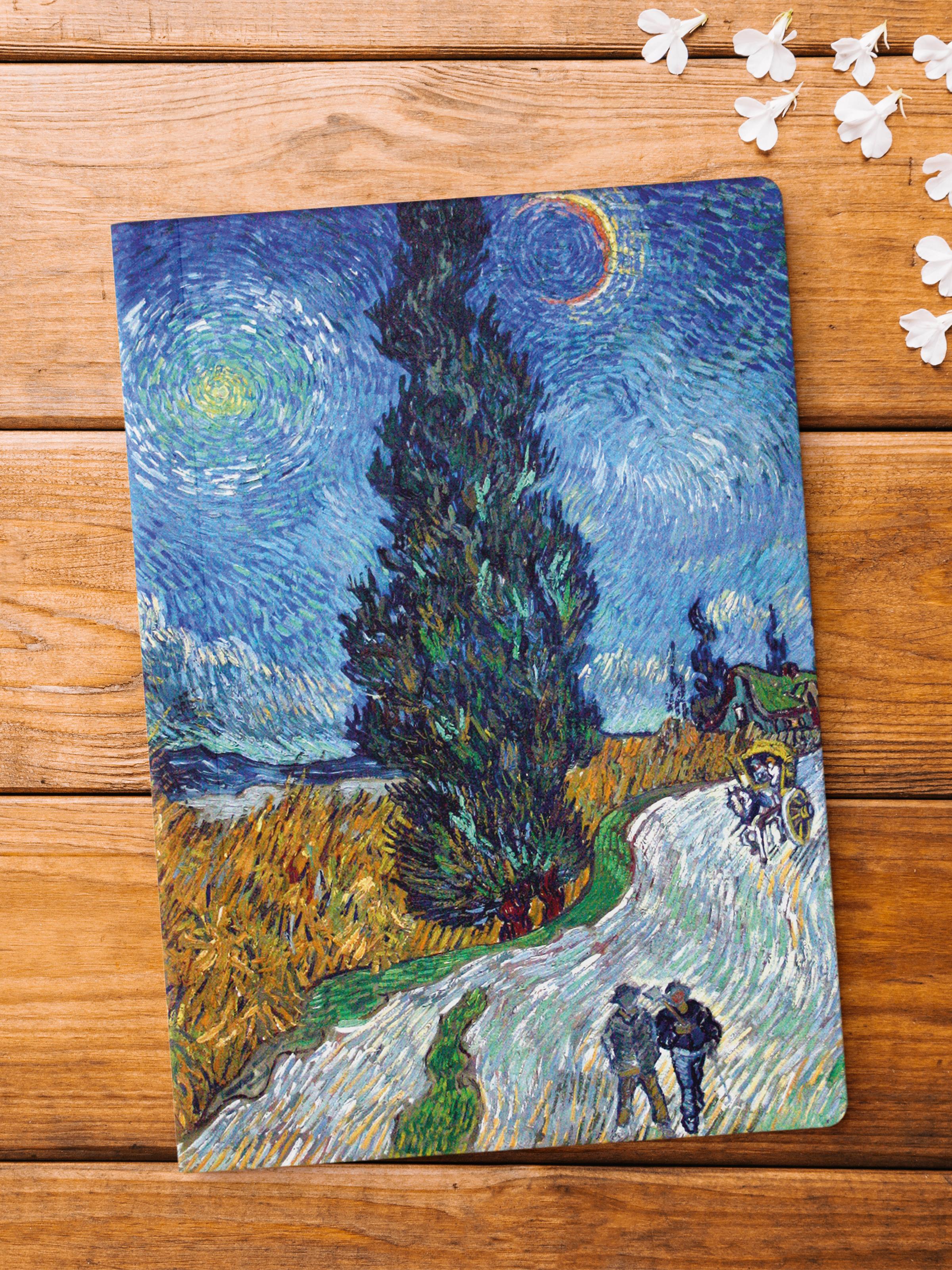 Çizgisiz Defter, Modern Sanat Notebook, Van Gogh Temalı Not Defteri 64 Sayfa, 14*21cm