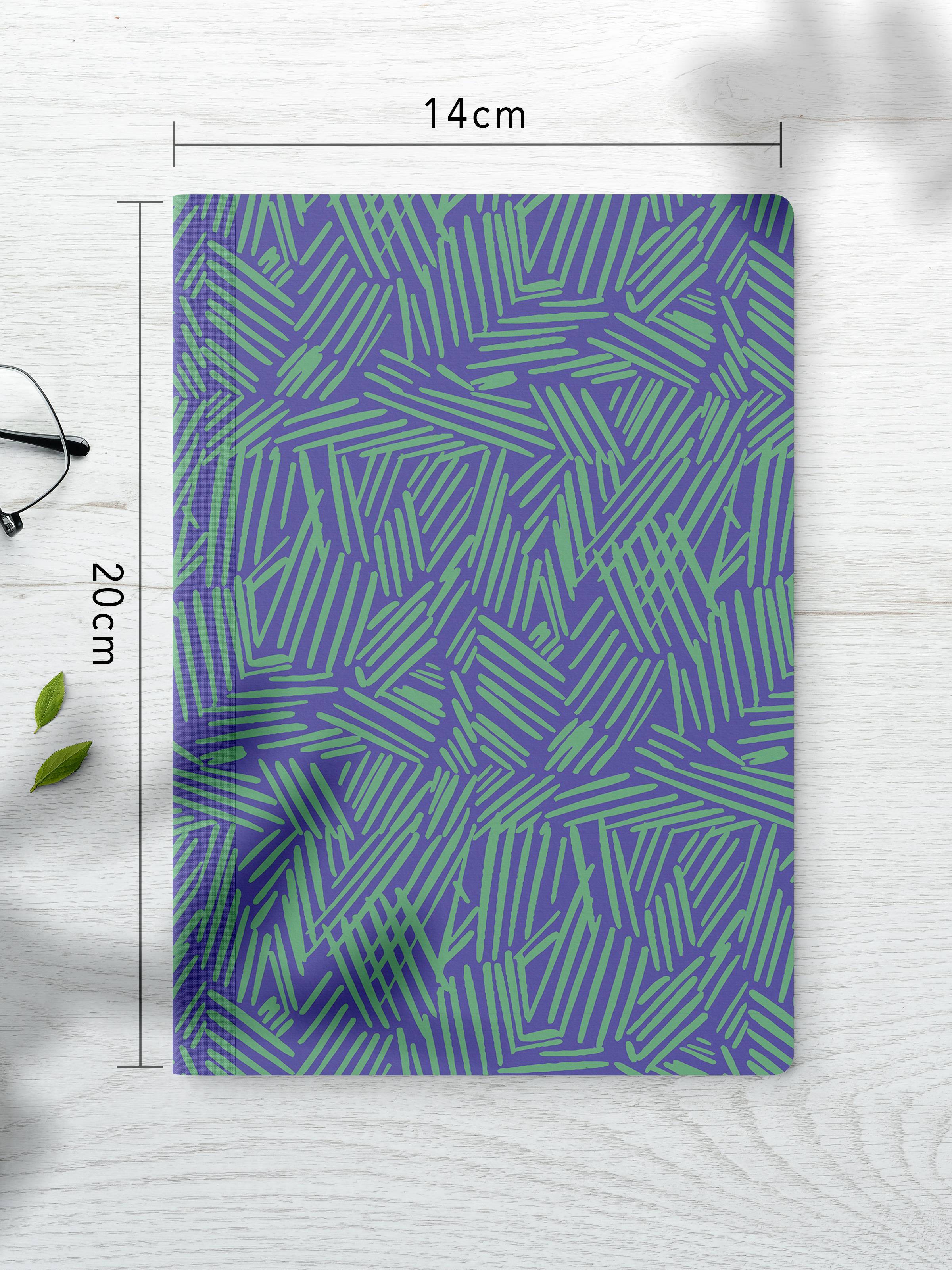 Çizgisiz Defter Seti, 2 Adet Geometrik Desenli Notebook, Not Defteri, Anı Defteri, 64 Sayfa Orta Boy