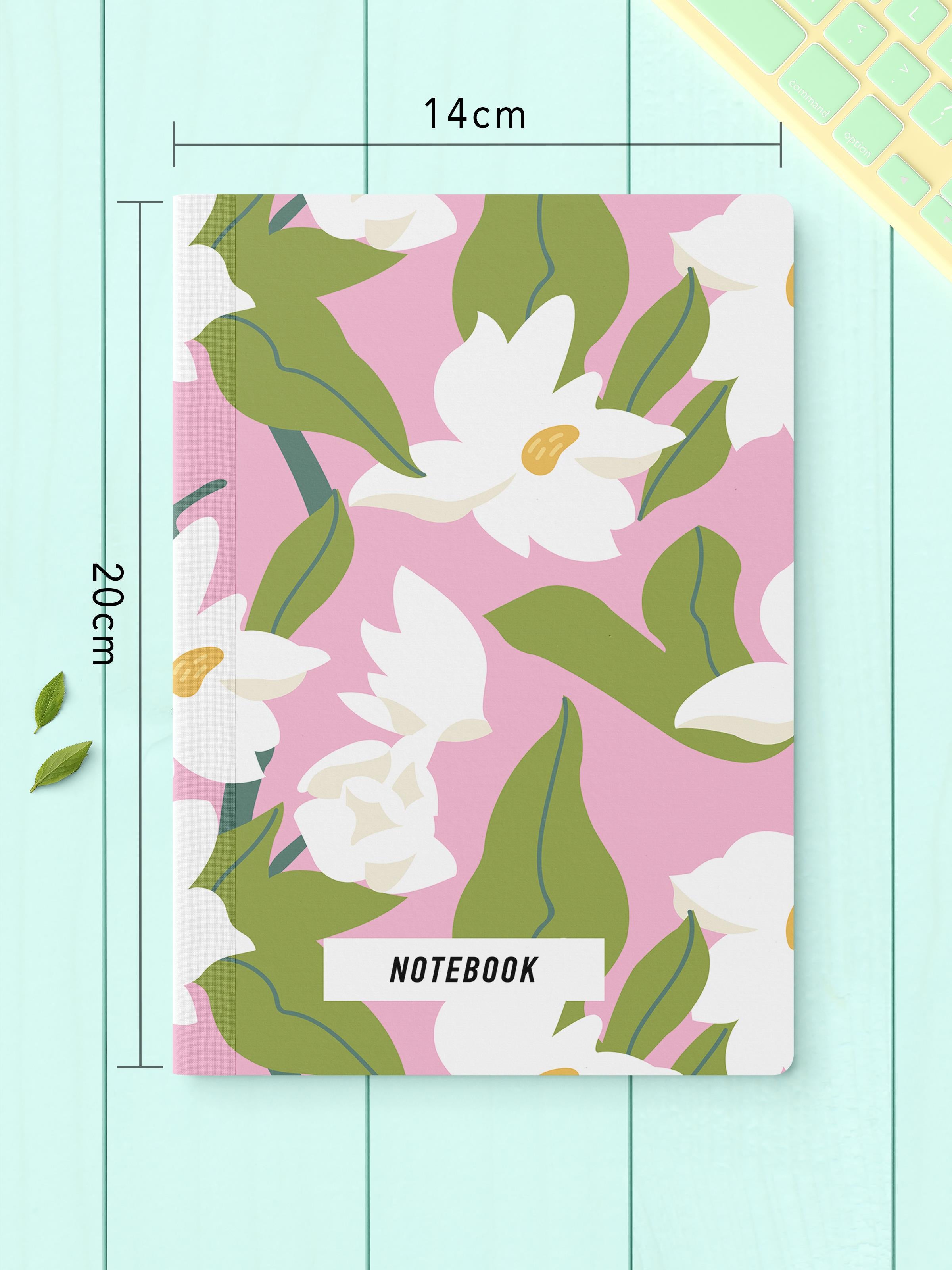 Çizgisiz Defter Seti, 2 Adet Vintage Desenli Notebook, Not Defteri, Anı Defteri, 64 Sayfa Orta Boy