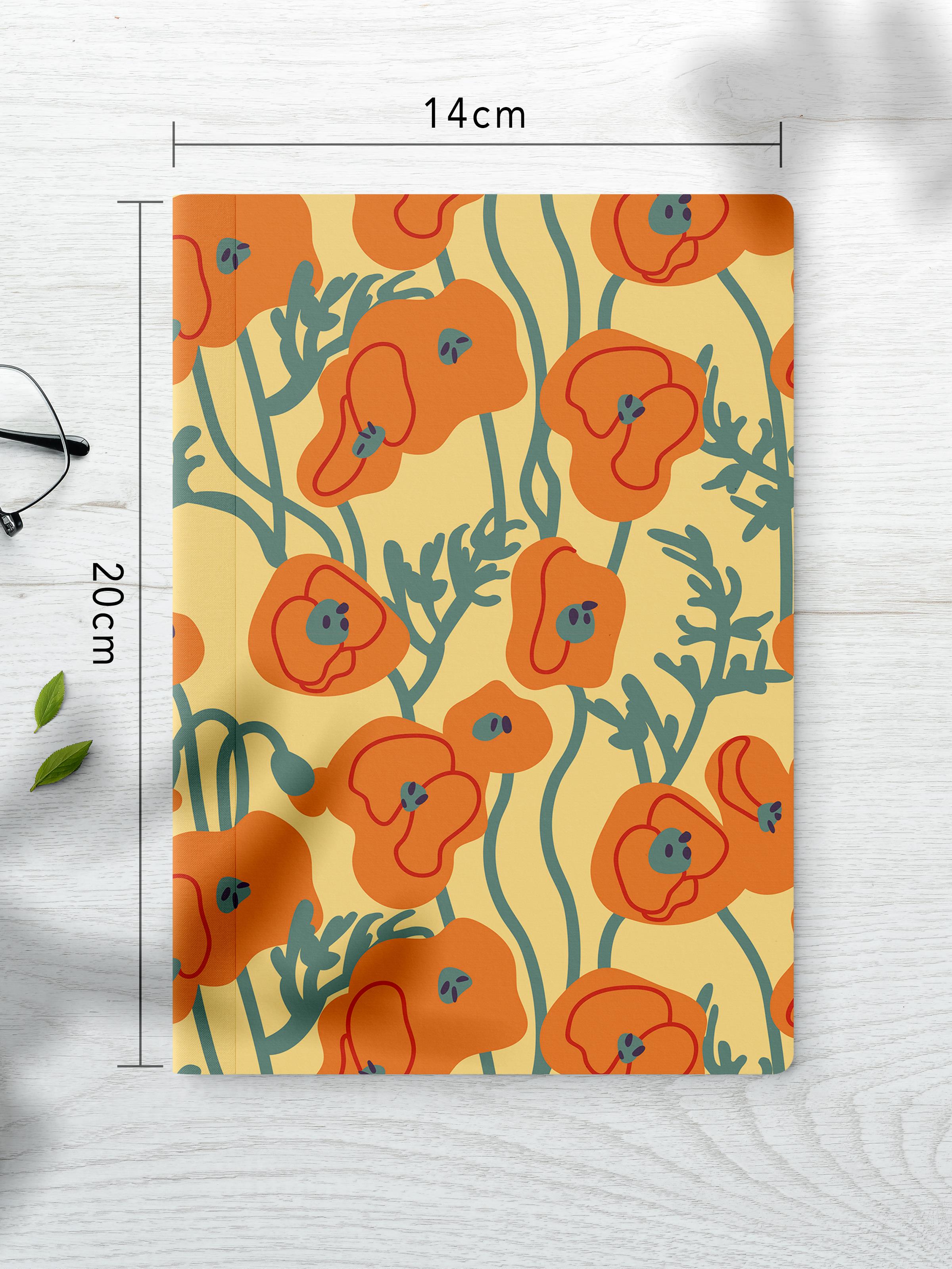 Çizgisiz Defter Seti, 2 Adet Vintage Desenli Notebook, Not Defteri, Anı Defteri, 64 Sayfa Orta Boy
