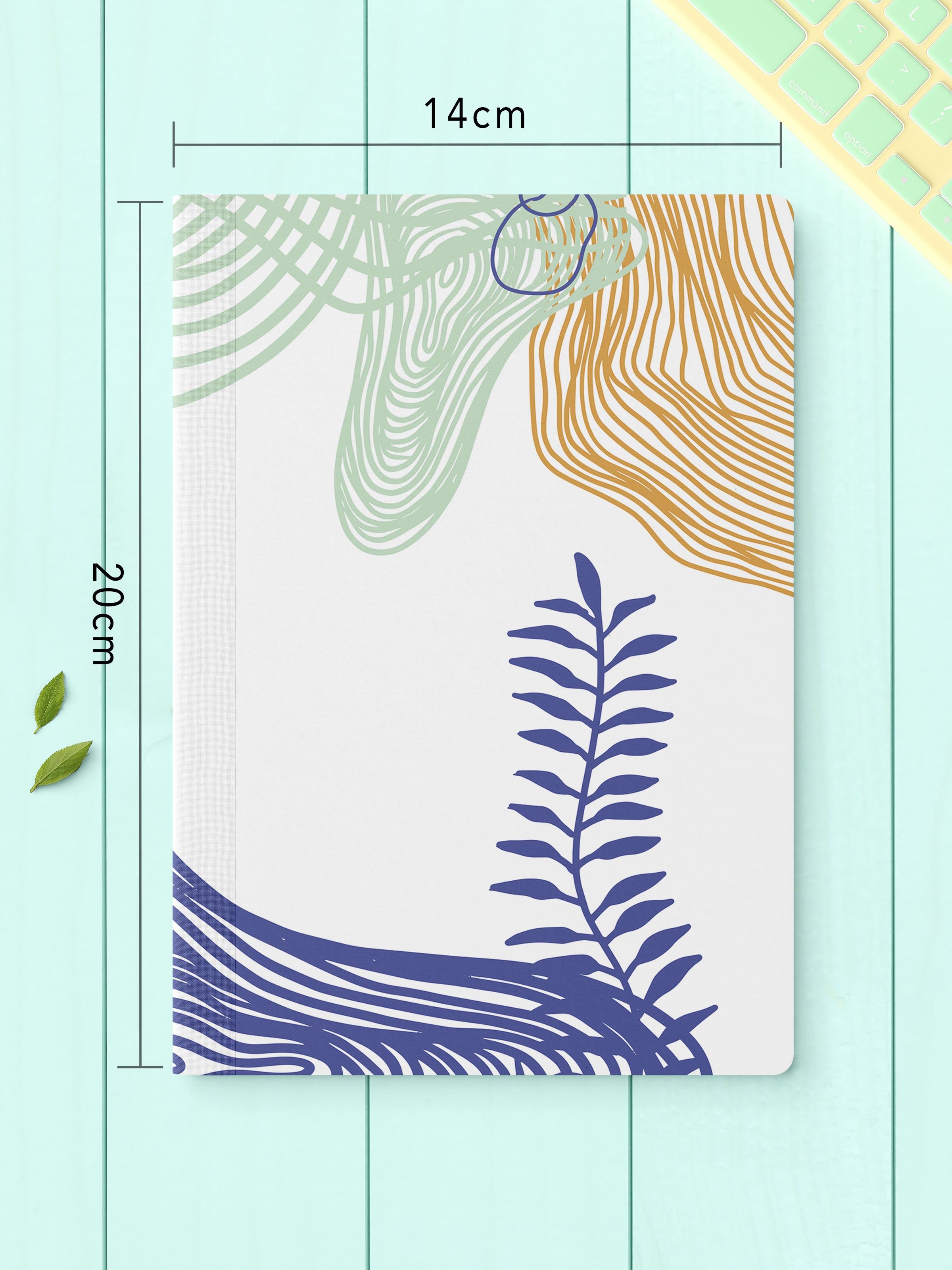 Çizgisiz Defter Seti, 2 Adet Vintage Desenli Notebook, Not Defteri, Anı Defteri, 64 Sayfa Orta Boy