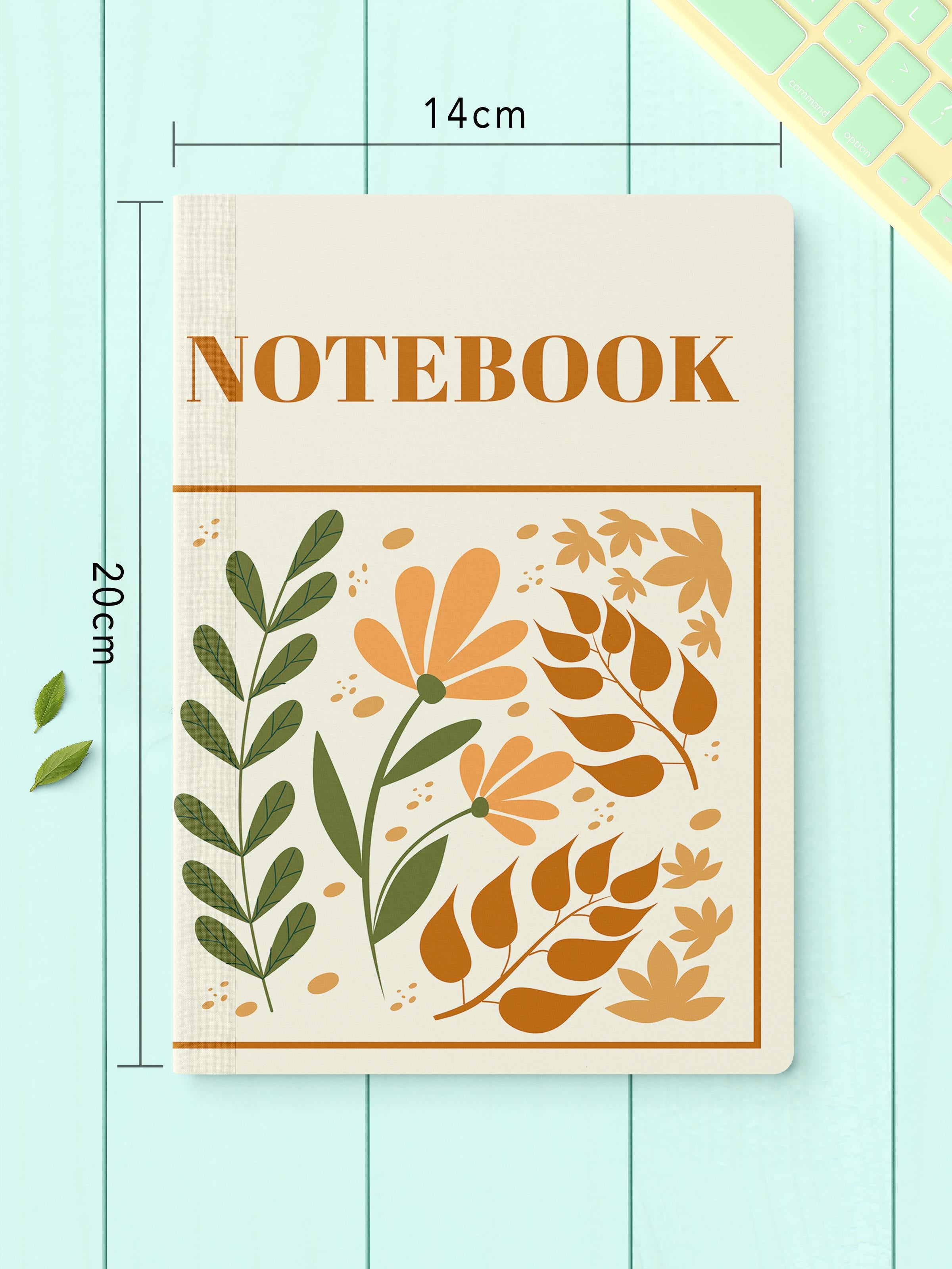 Çizgisiz Defter Seti, 2 Adet Vintage Desenli Notebook, Not Defteri, Anı Defteri, 64 Sayfa Orta Boy