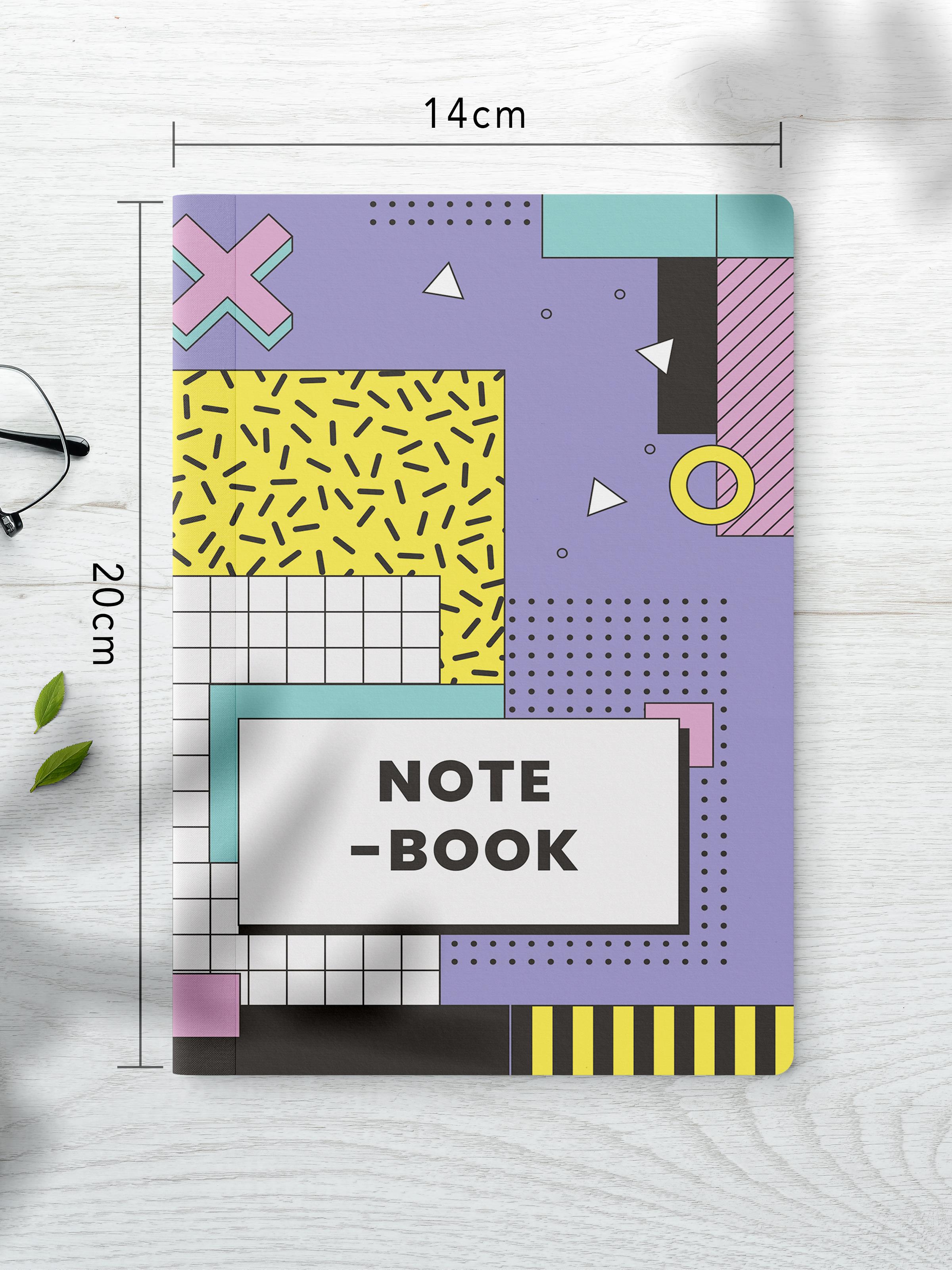 Çizgisiz Defter Seti, 2 Adet Vintage Desenli Notebook, Not Defteri, Anı Defteri, 64 Sayfa Orta Boy