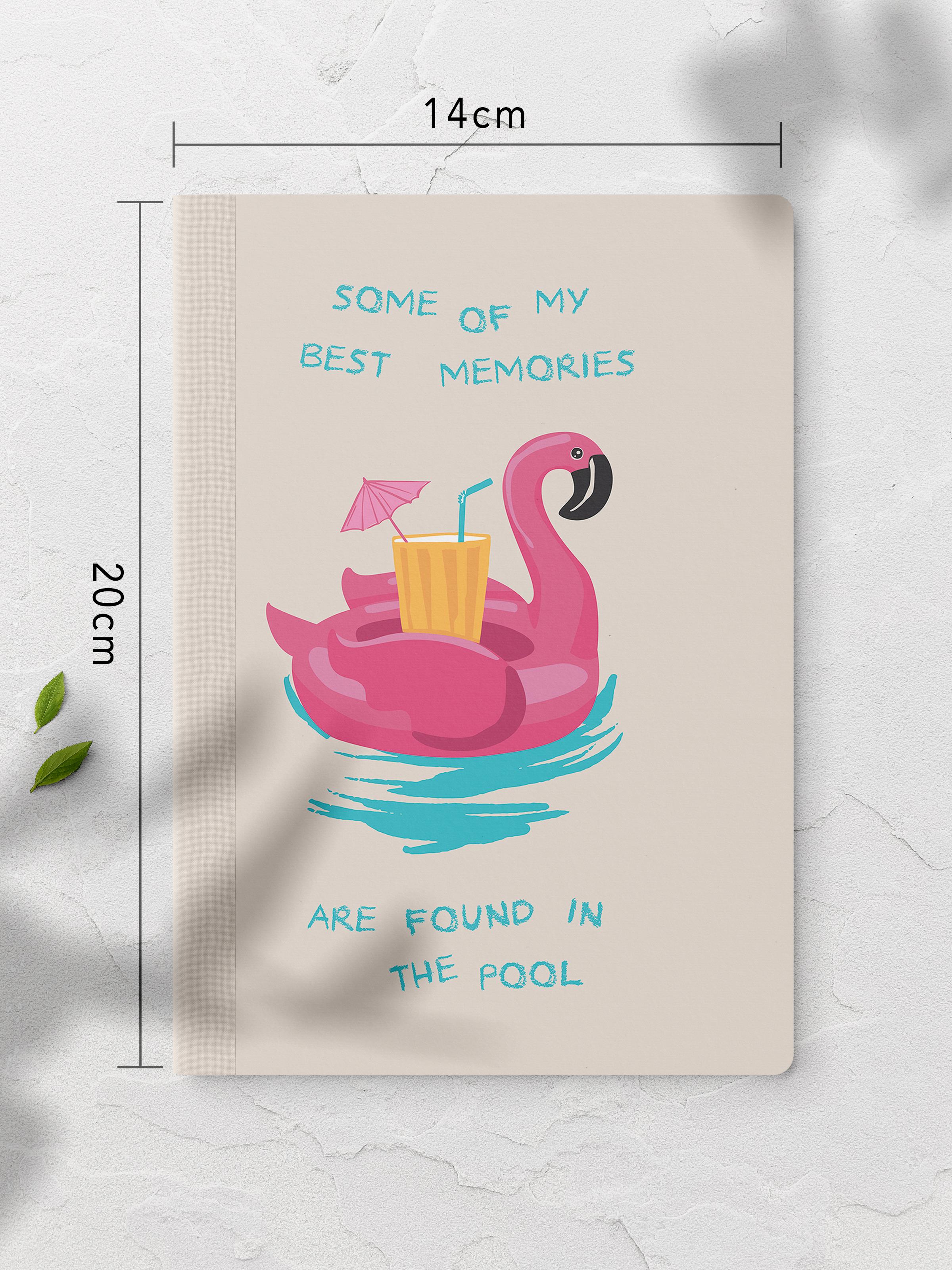 Çizgisiz Defter, Yaz İllustrasyon Notebook 4 Adet, Akıl Defteri, Not Defteri, 64 Sayfa 14*21cm
