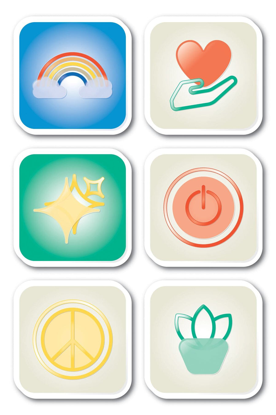 Çizim Sticker Seti - 6 Adet Etiket Seti- Telefon, Tablet, Defter Laptop Uyumlu Etiket